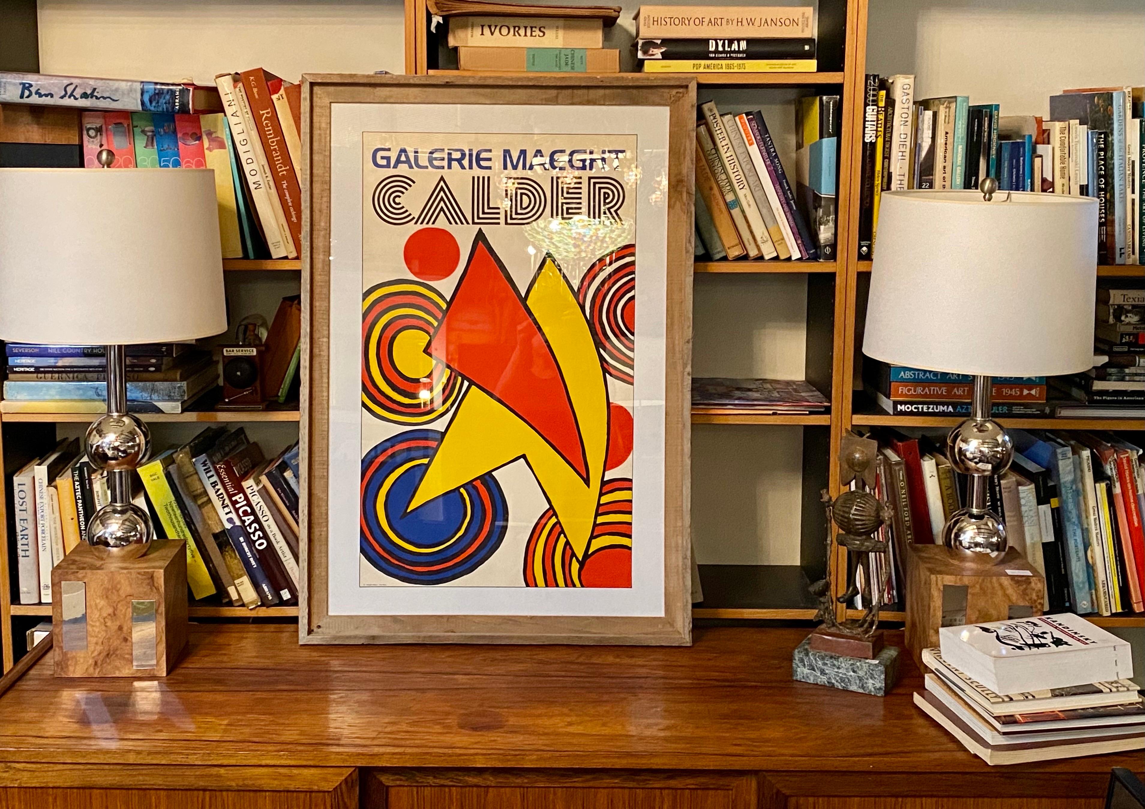 Alexander Calder Galerie Maeght Framed Exhibition Poster, Limited Edition, 1970 In Good Condition In San Antonio, TX