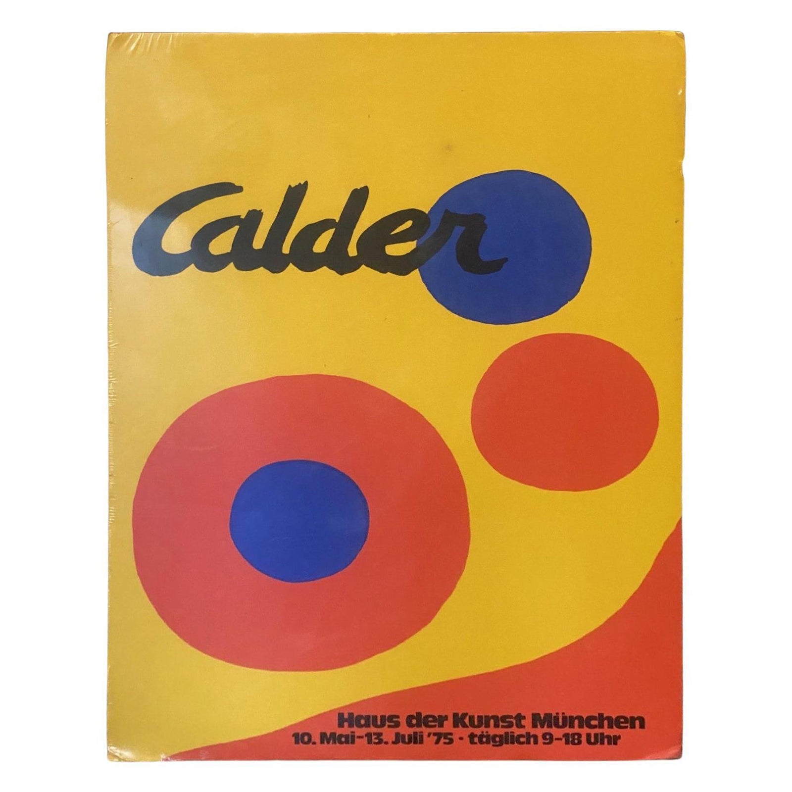 Alexander Calder Haus der Kunst Monaco di Baviera Manifesto originale della mostra tedesca  1975