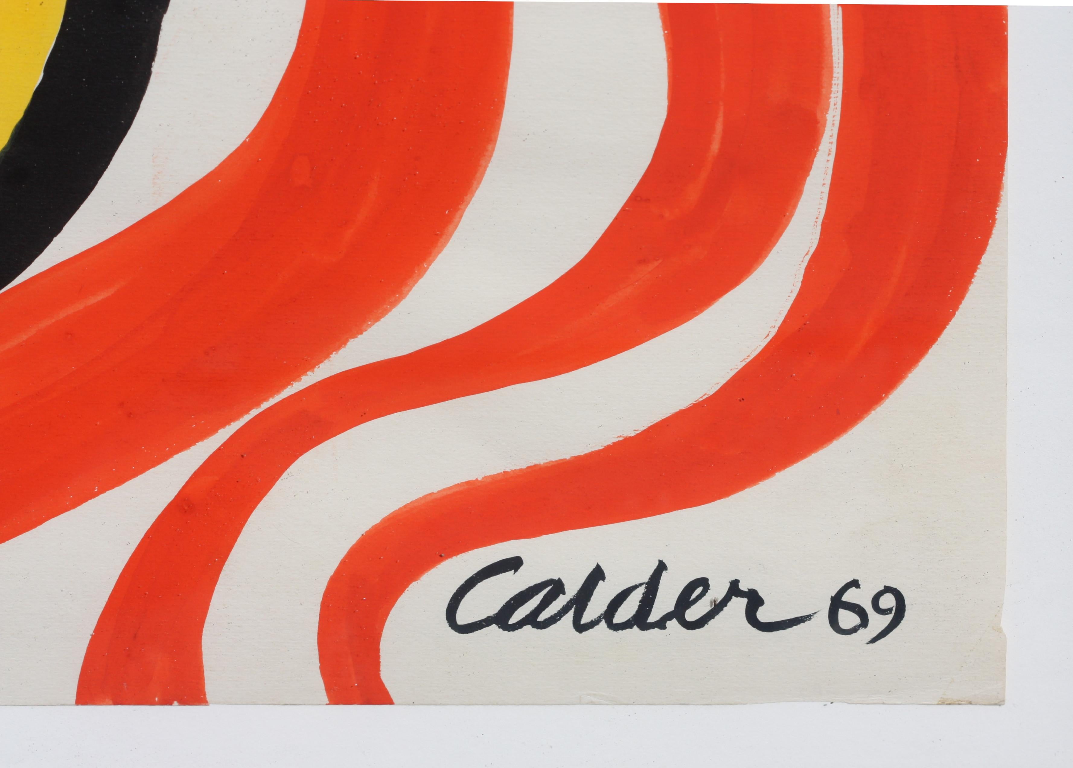 Alexander Calder Ink and Gouache on Paper In Good Condition In West Palm Beach, FL