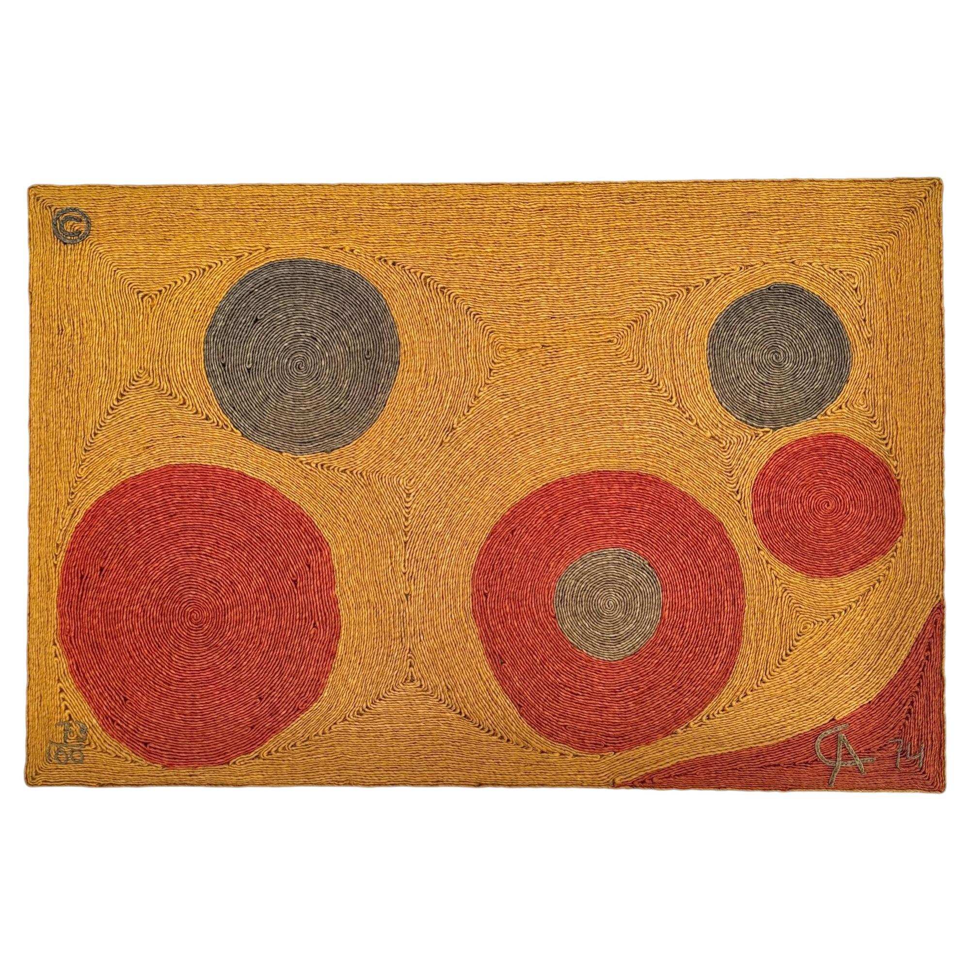 Alexander Calder Tapiz de yute "Sol", 1974 Guatemala en venta