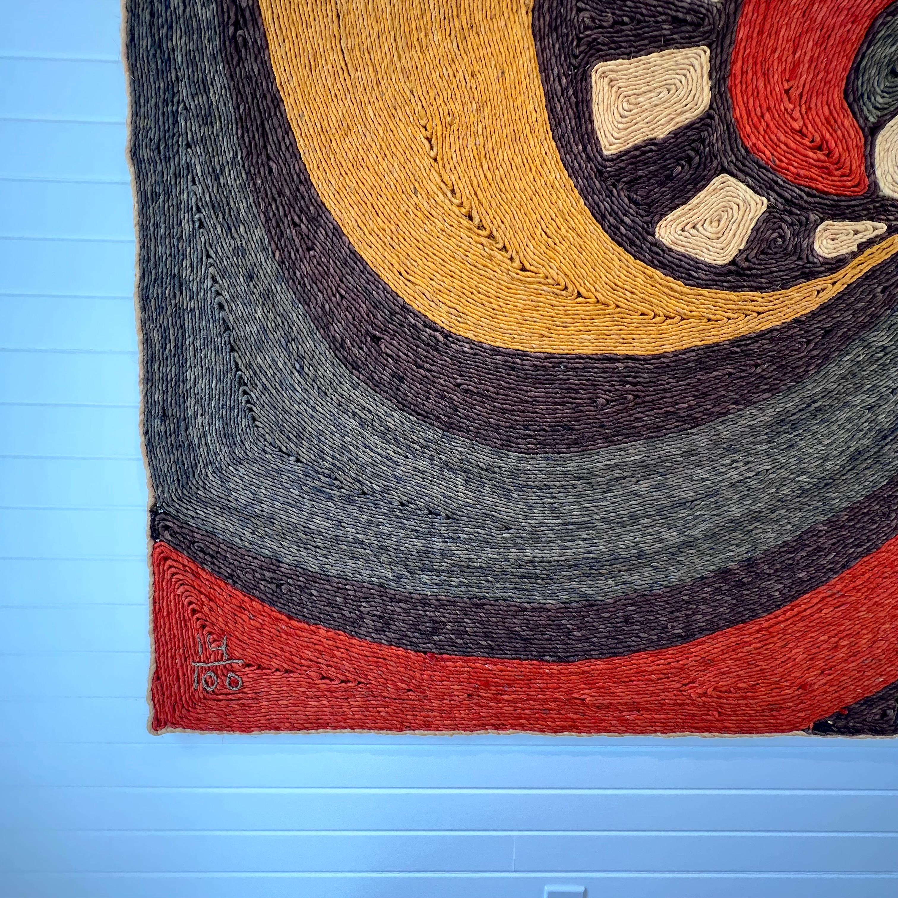 Alexander Calder Jute 'Swirl' Tapestry, 1975 Guatemala For Sale at 1stDibs