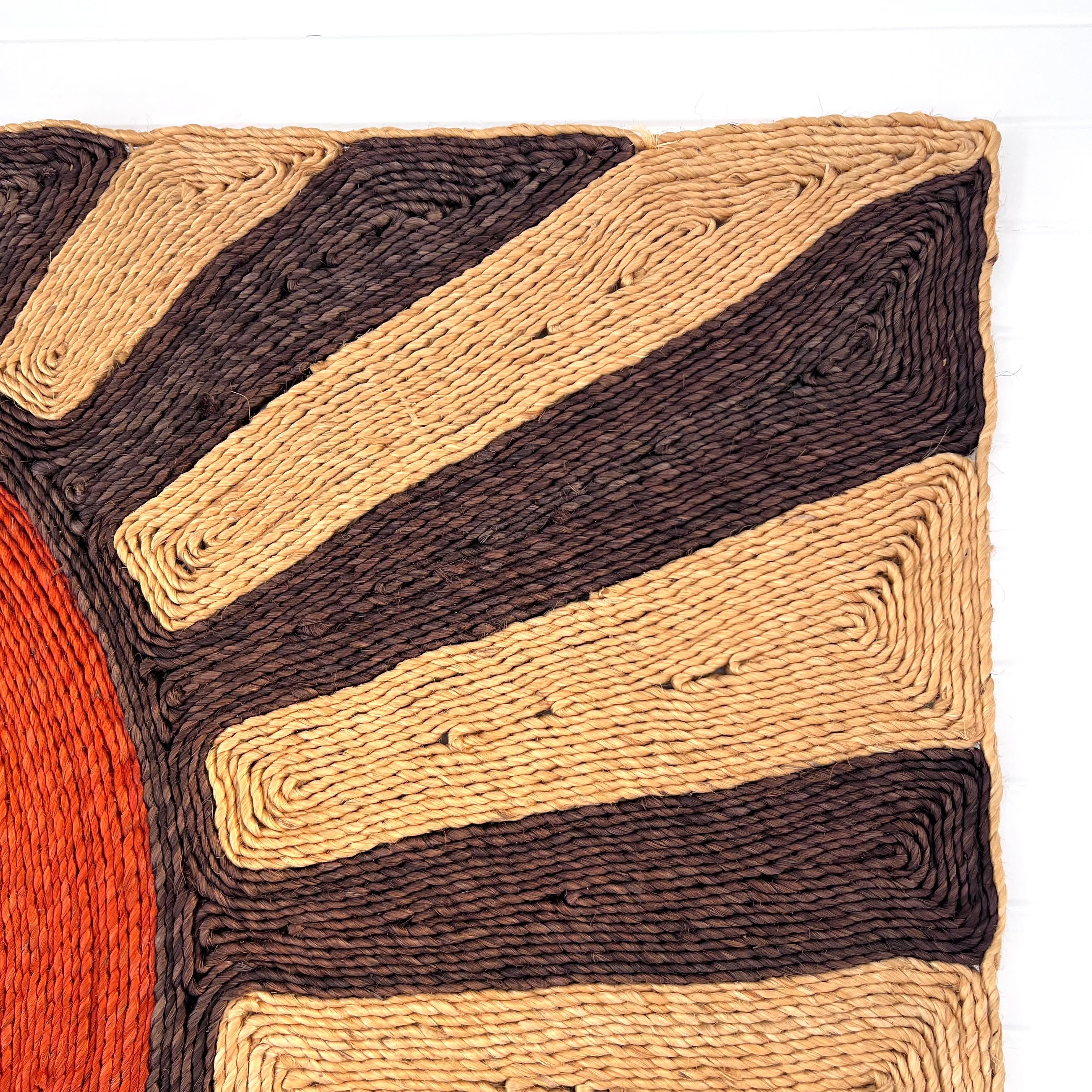 Calder Rug Alexander Calder Jute 'Swirl' Tapestry, 1975 Guatemala For Sale at 1stDibs