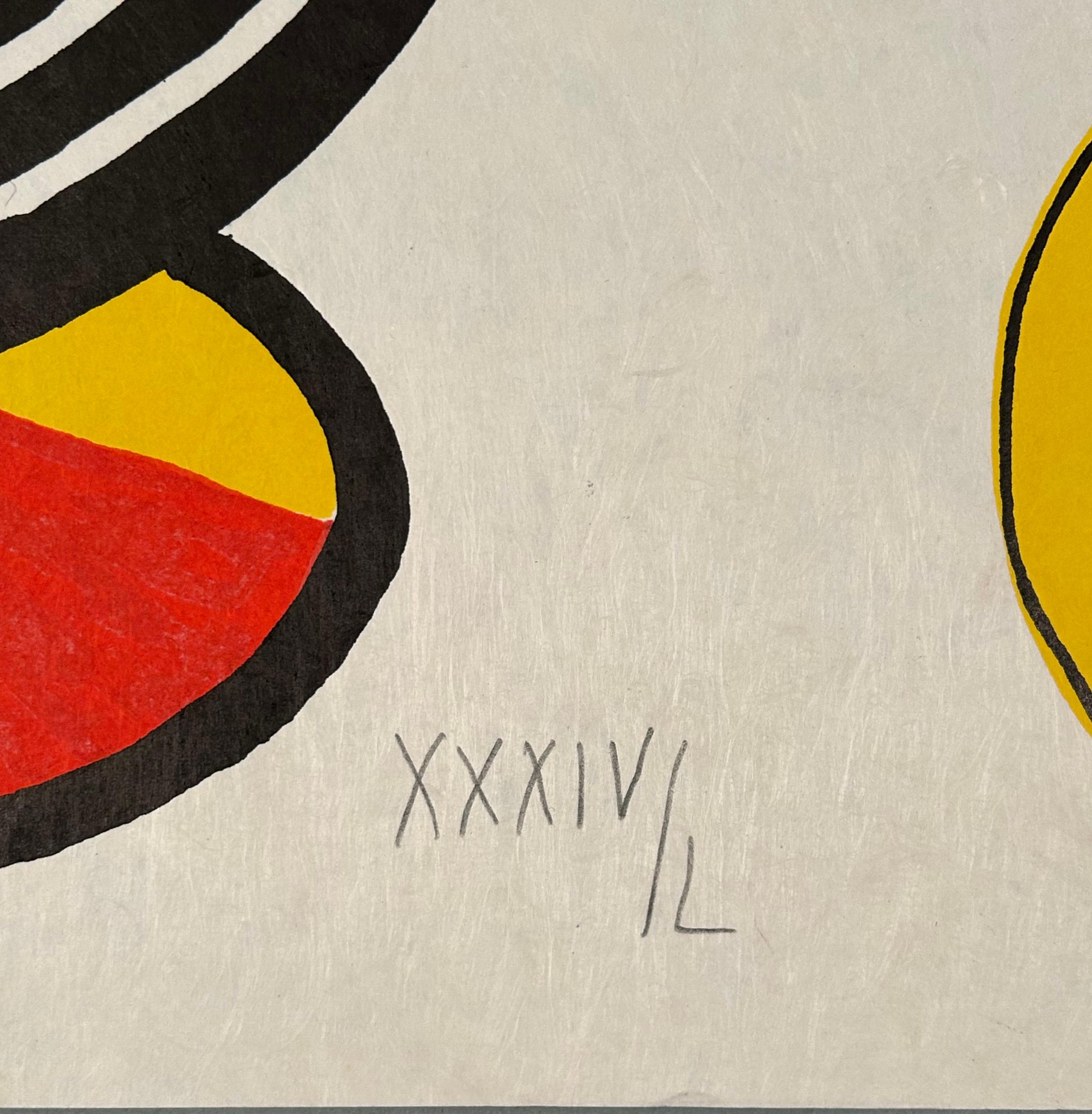 Alexander Calder
Lithograph, La Pointe de non-retour (The Point of No Return), from La Mémoire élémentaire (The Elementary Memory), 1976 hand signed and numbered in Roman numerals XXXIV/L(34/50)