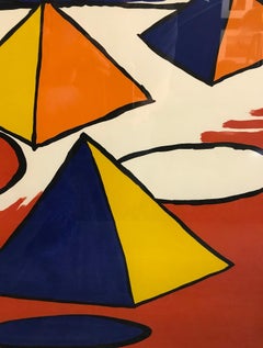 Alexander Calder Limited Edition Signed Lithograph Pyramids at Night, circa 1970
