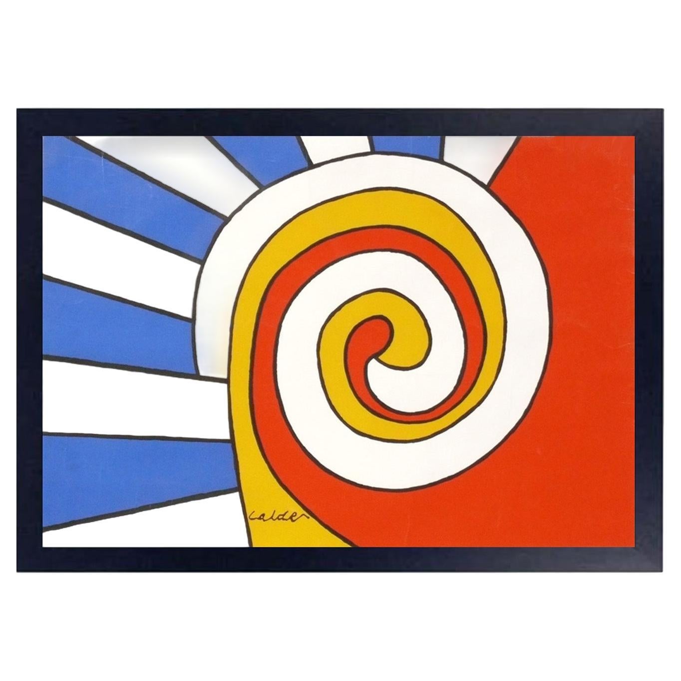 Alexander Calder Lithographie 27 "H x 38 "W Mid Century Modern Abstrakte Kunst im Angebot
