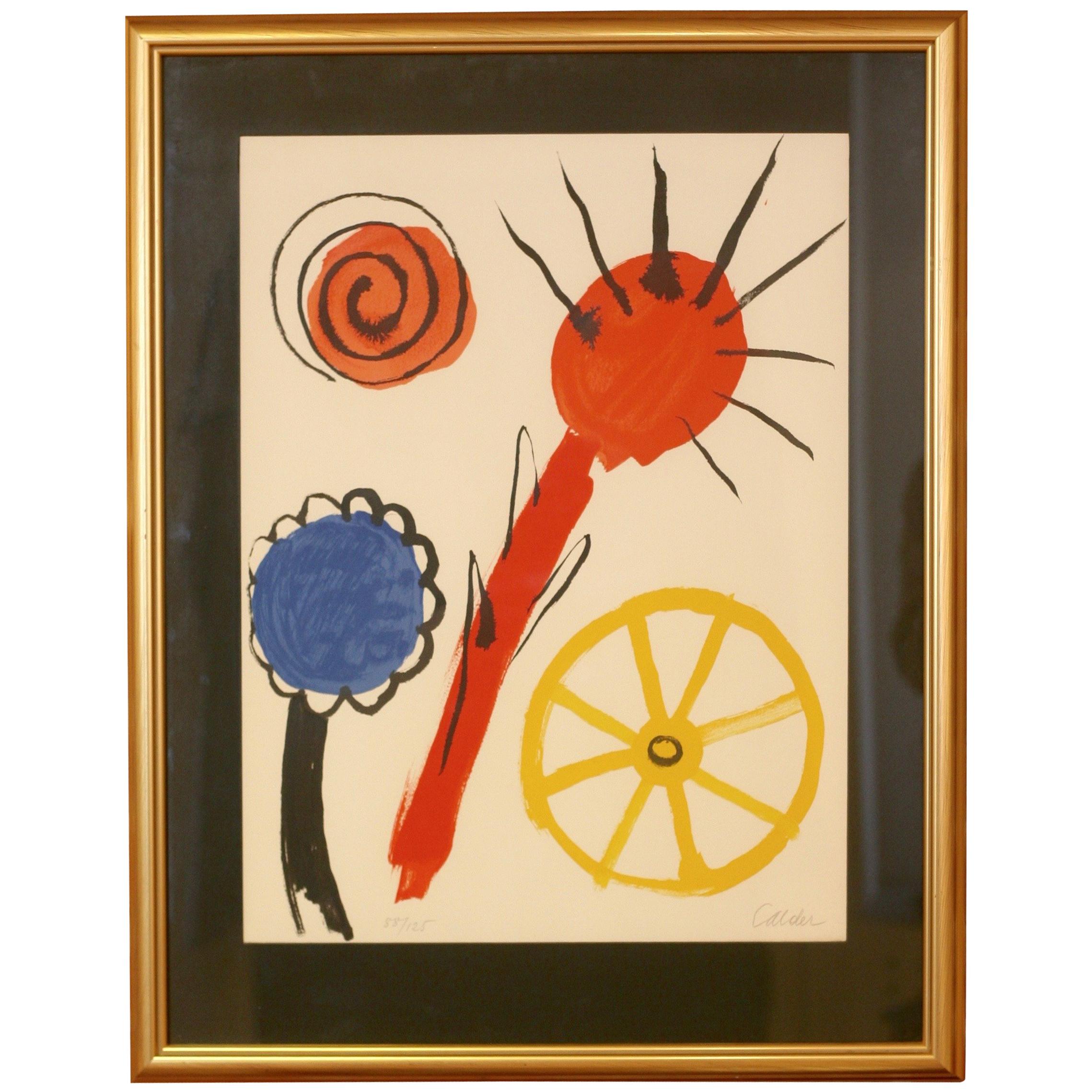 Alexander Calder lithograph 'Inspiration', 1969