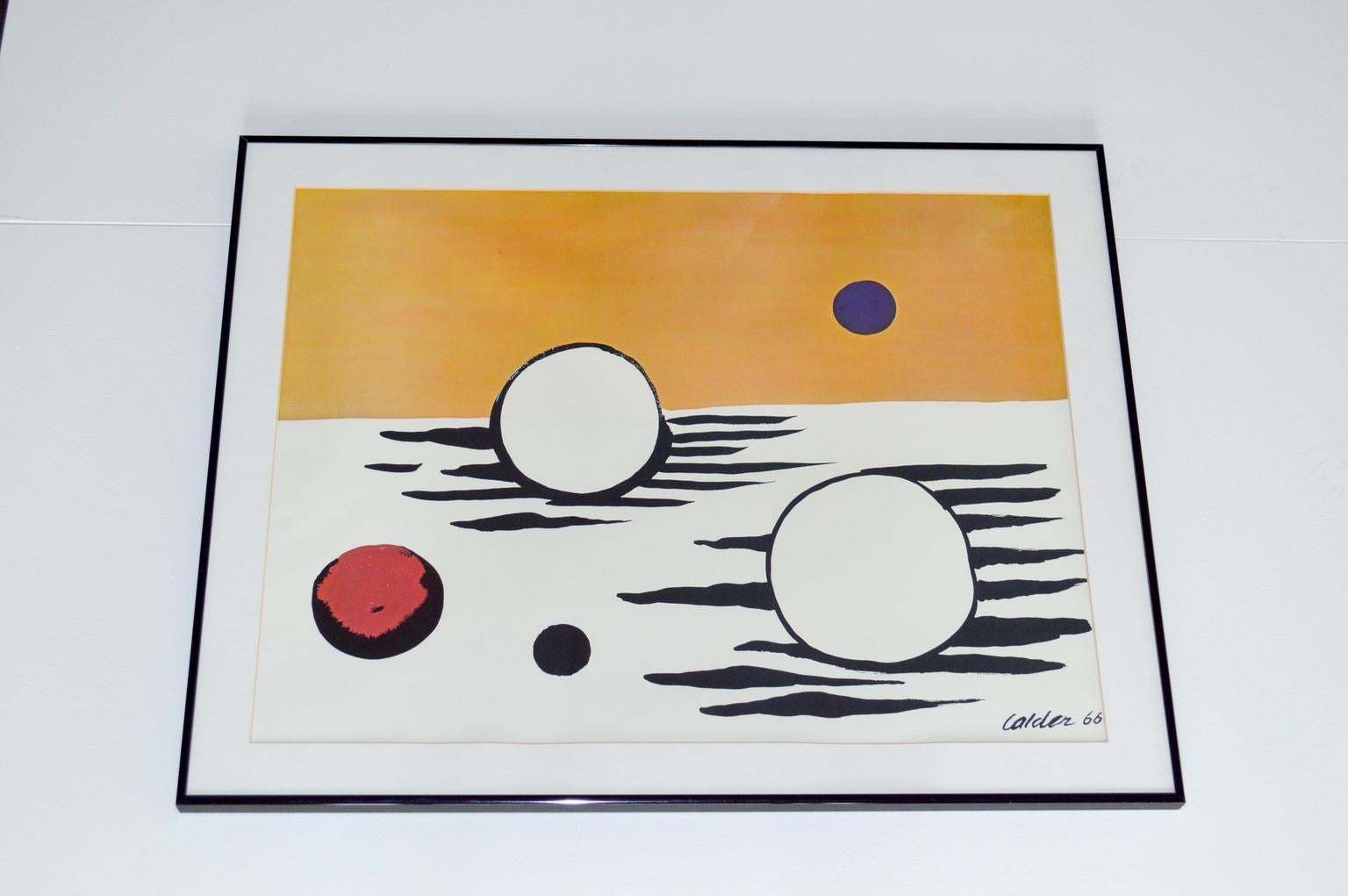 Alexander Calder framed lithograph, 