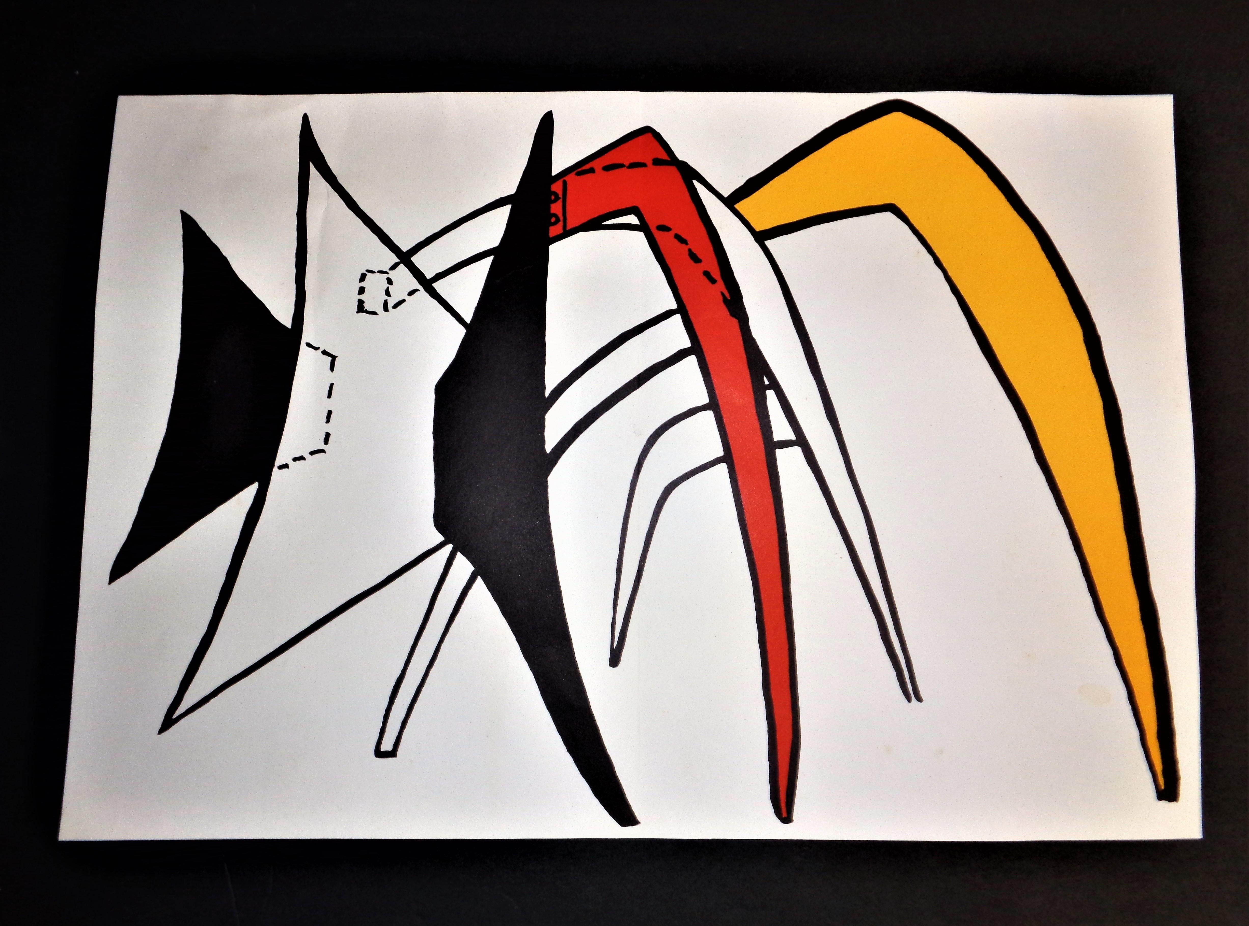 Lithographie Alexander Calder « Les Triangles » Derriere Le Miroir, 1963 Bon état - En vente à Rochester, NY