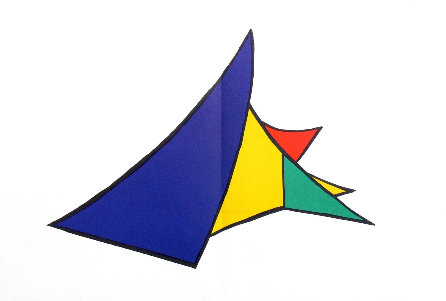 Selection of Alexander Calder color lithographs, France, circa 1960s. We purchased a group of these color lithographs from the estate of a couple that lived in France from 1951-1983. These are most likely from the limited edition folio “Derriere le