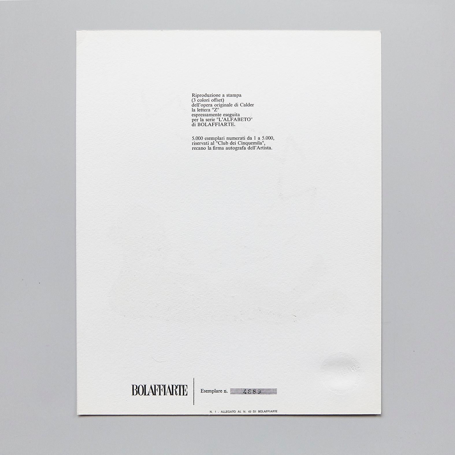 Paper Alexander Calder, Lithography, 1979