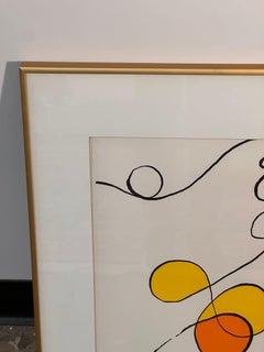 Alexander Calder "Fusión de curvas" Litografía abstracta en color sin firmar