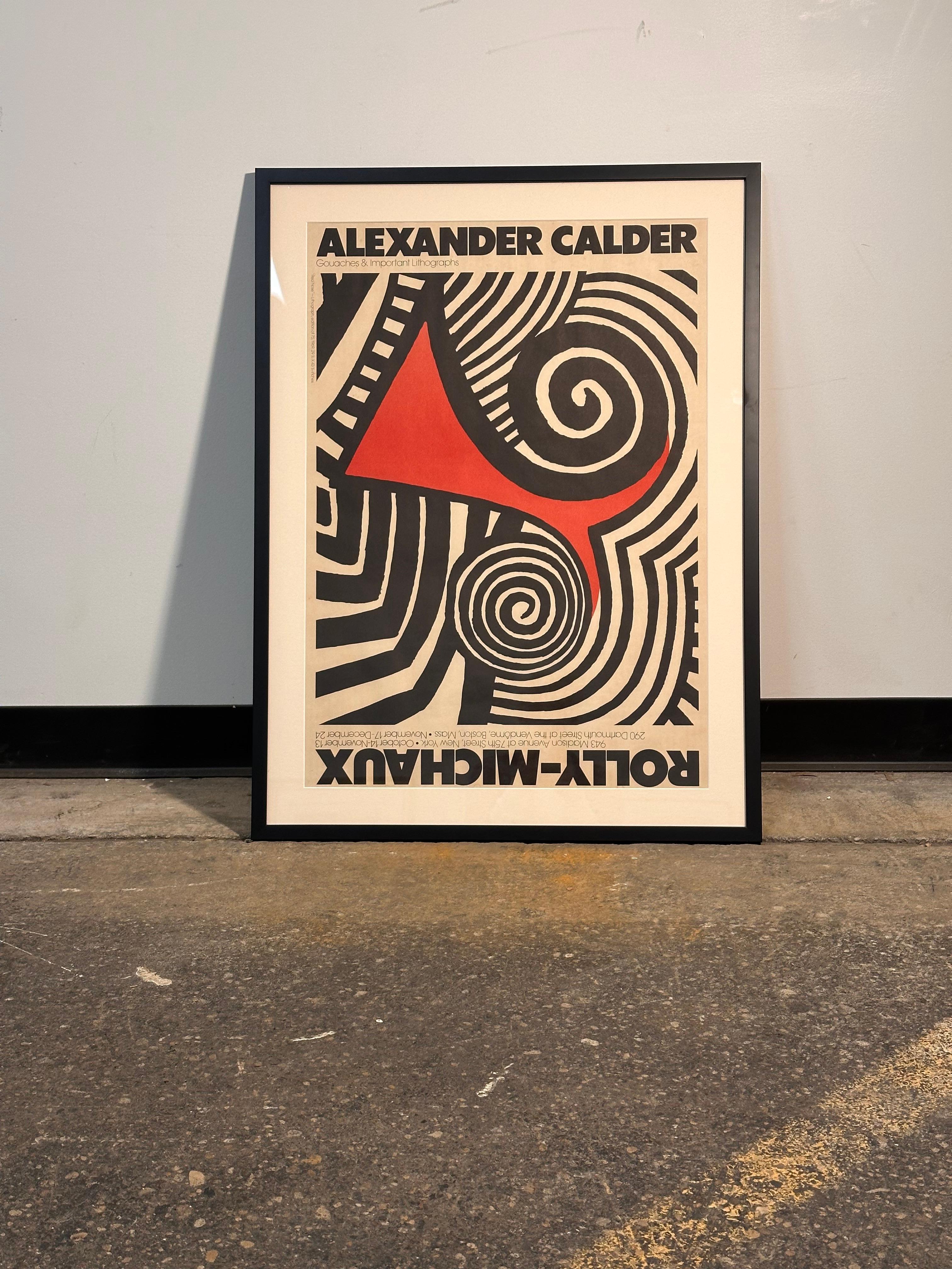 Alexander Calder Cartel de exposición original para la Galería Rolly-Michaux 1976 Metal en venta