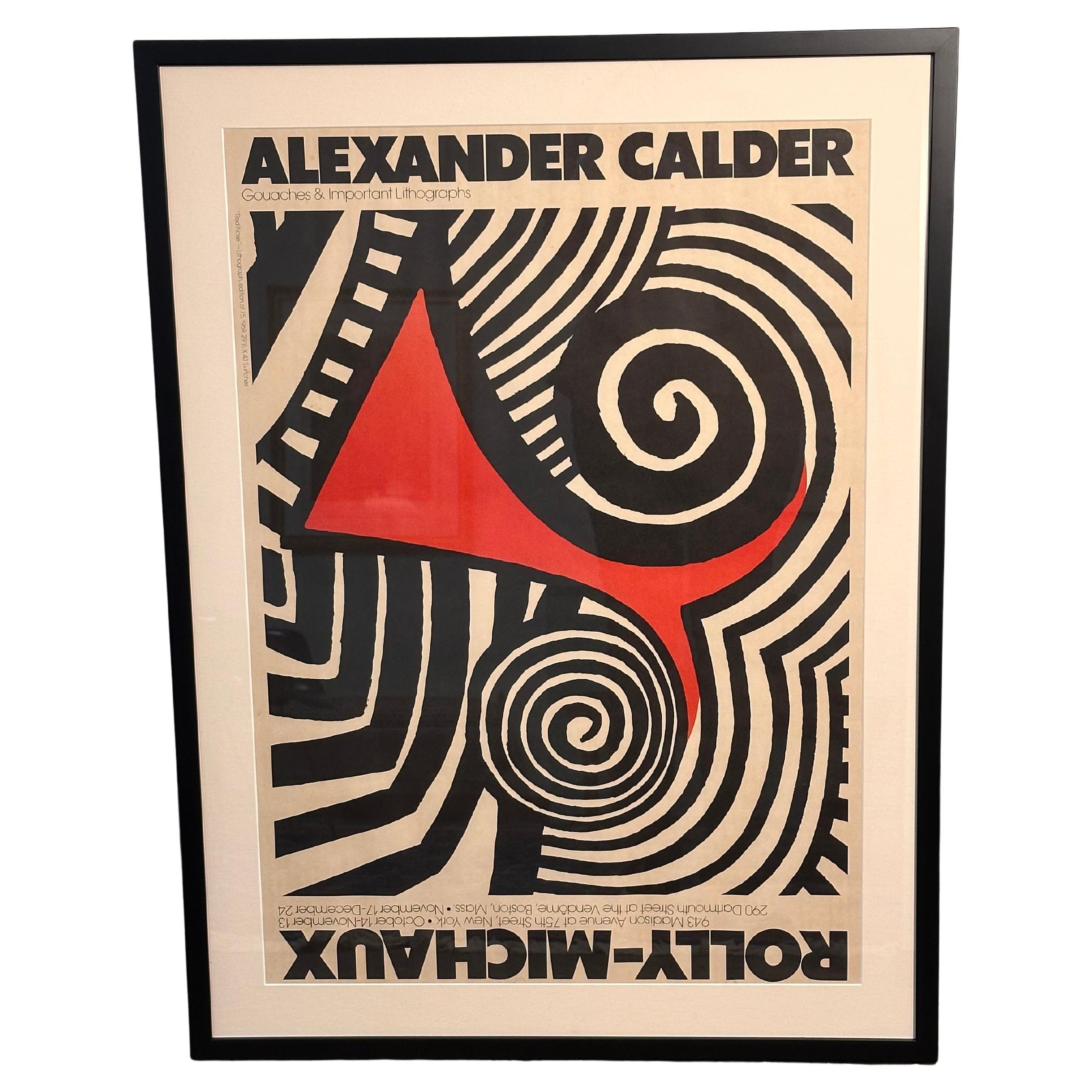 Alexander Calder Original Exhibition Poster for Rolly-Michaux Gallery 1976