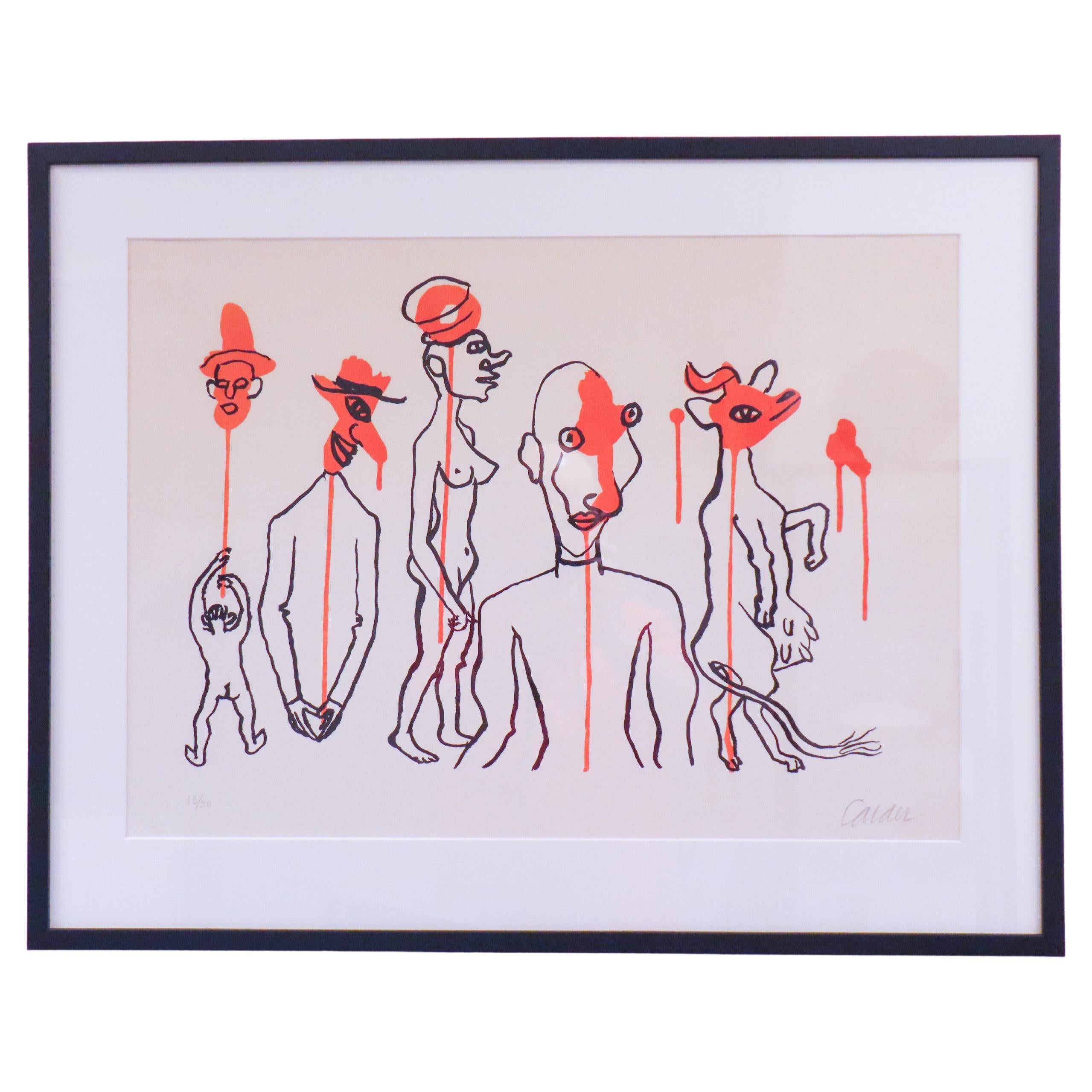 Alexander Calder, Original Lithograph 15/90, Les Queles Deqoulinantes 1966