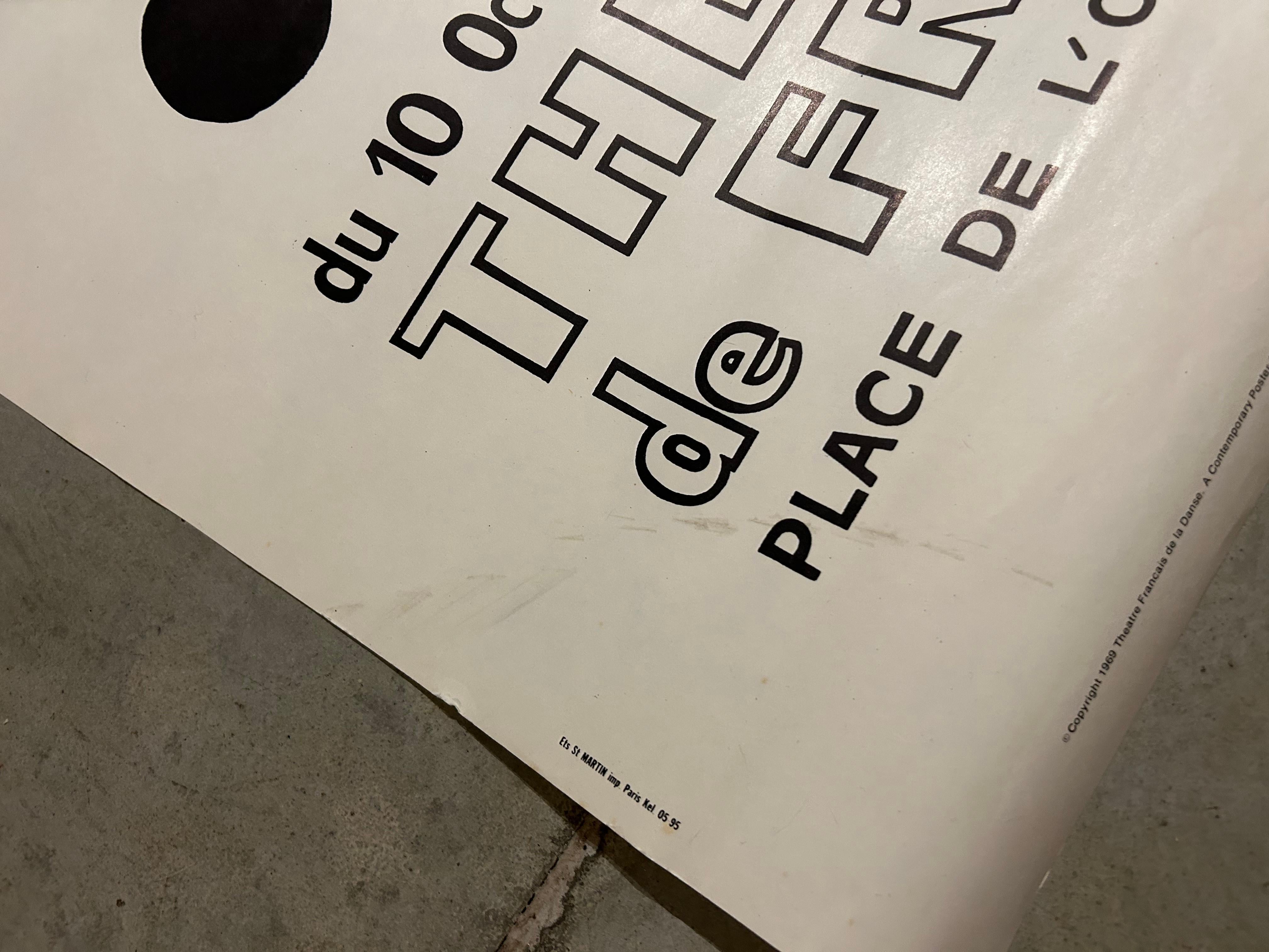 Mid-20th Century Alexander Calder Original poster for Calder's exhibition at the Théâtre Français