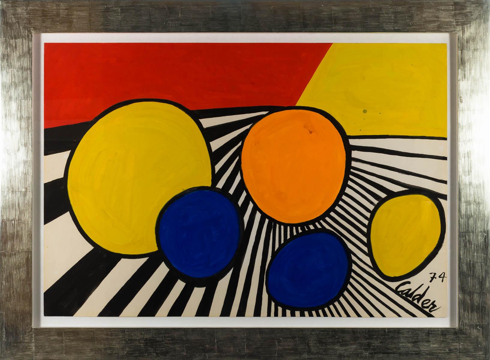 Bowling, 1974 - Moderne Painting par Alexander Calder