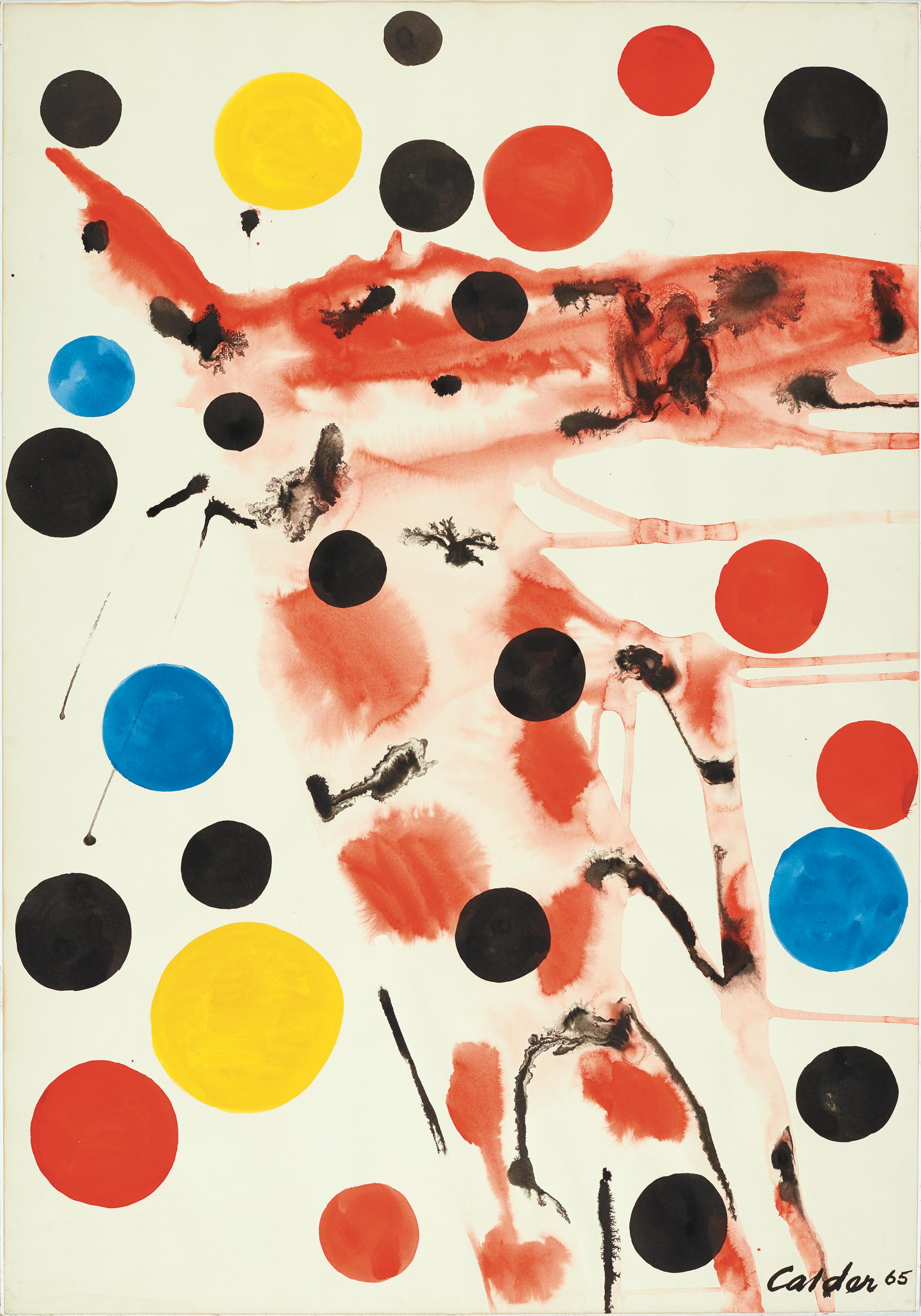 Abstract Painting Alexander Calder - Organismes coloniaux