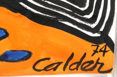 Dice, Gouache Painting by Alexander Calder 1974