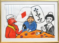 Dice, Gouache Painting by Alexander Calder 1974