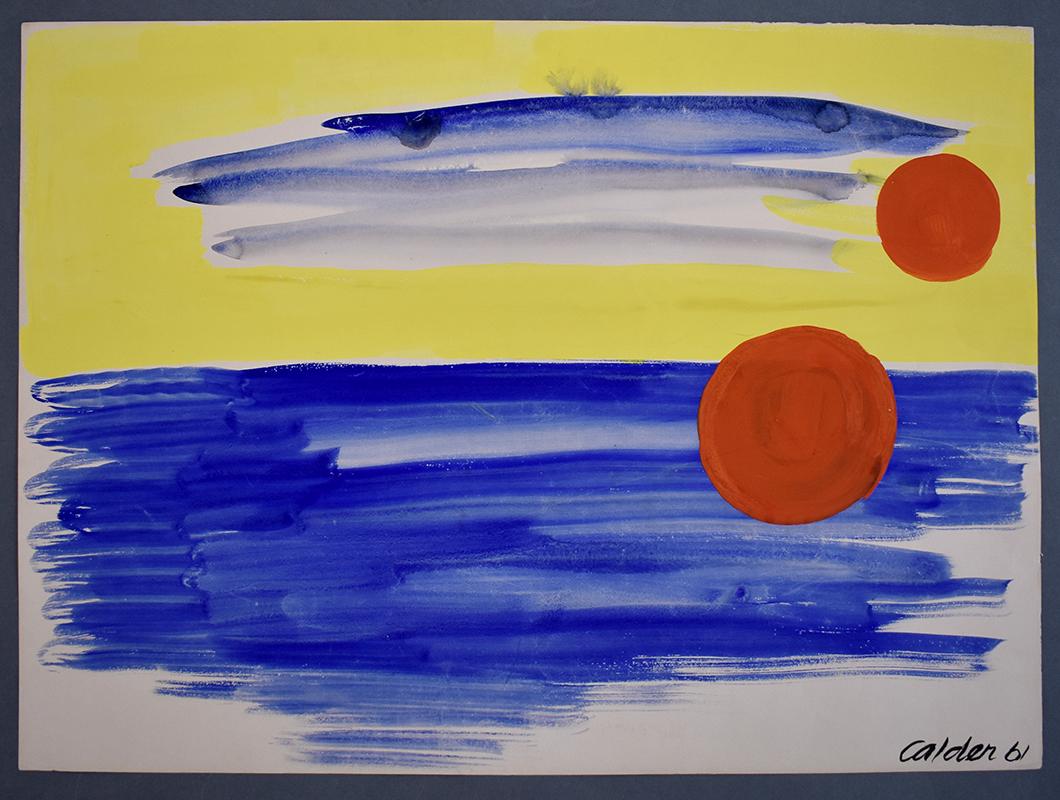 Eclipse - American Kinetic Art - 1961 - Painting by Alexander Calder