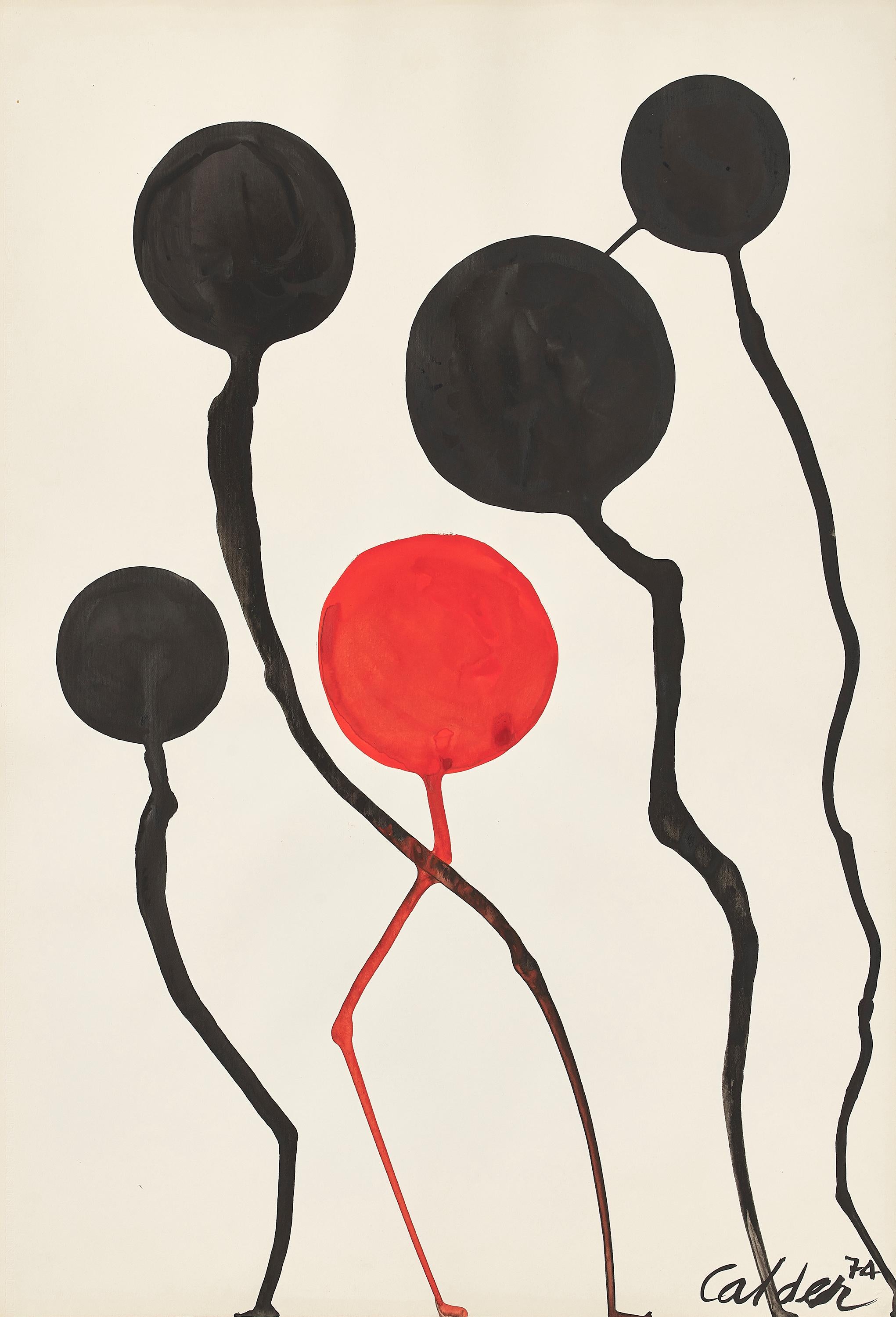 Alexander Calder Abstract Painting – L' Envolee