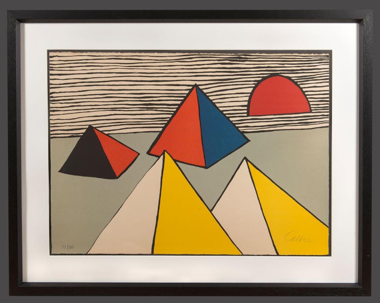 Alexander Calder Abstract Painting - Pyramids at Dawn (83/100 Limited Edition Print)