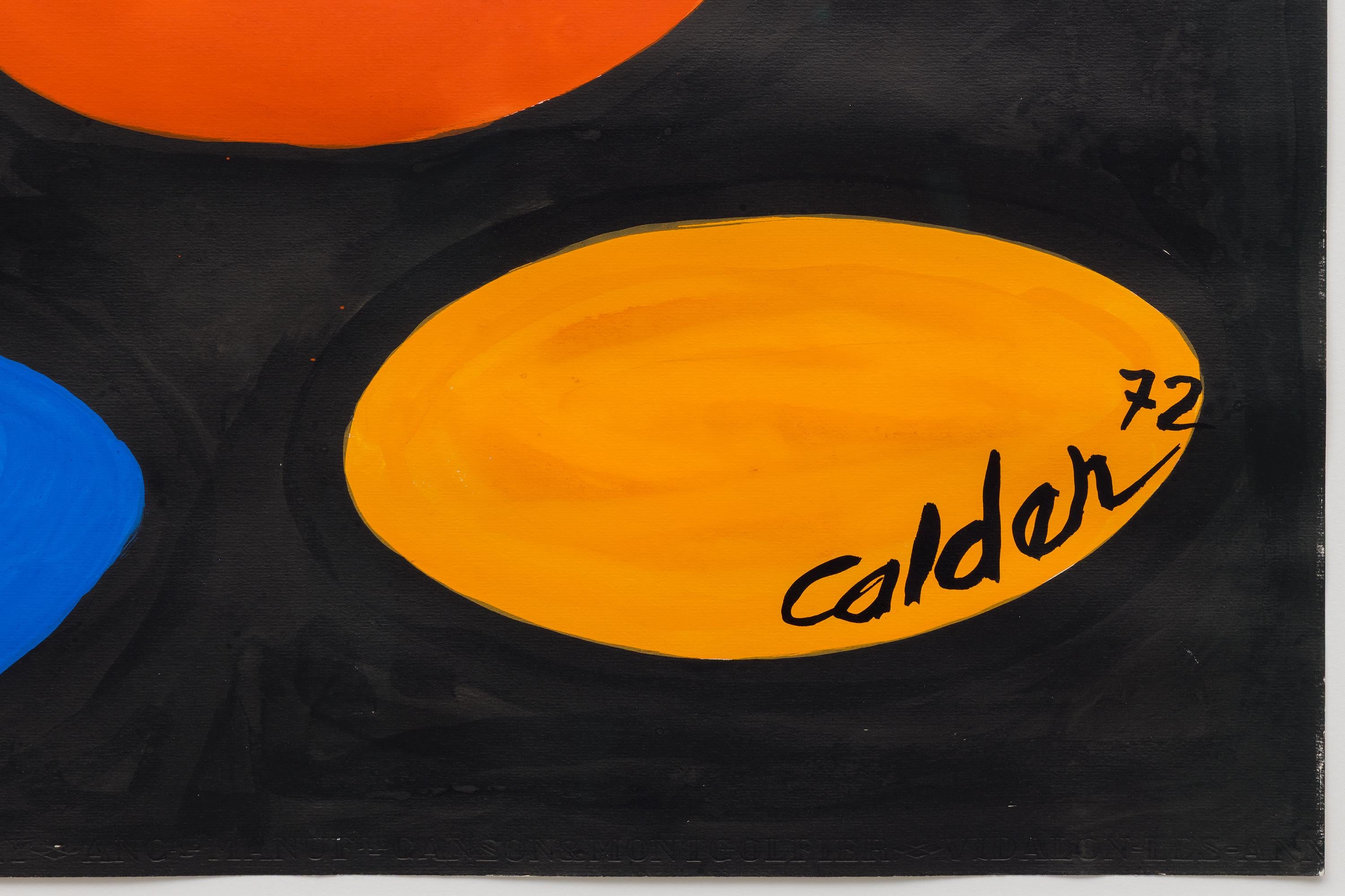 Soucoupes Volantes (Untertassen) (Abstrakt), Painting, von Alexander Calder