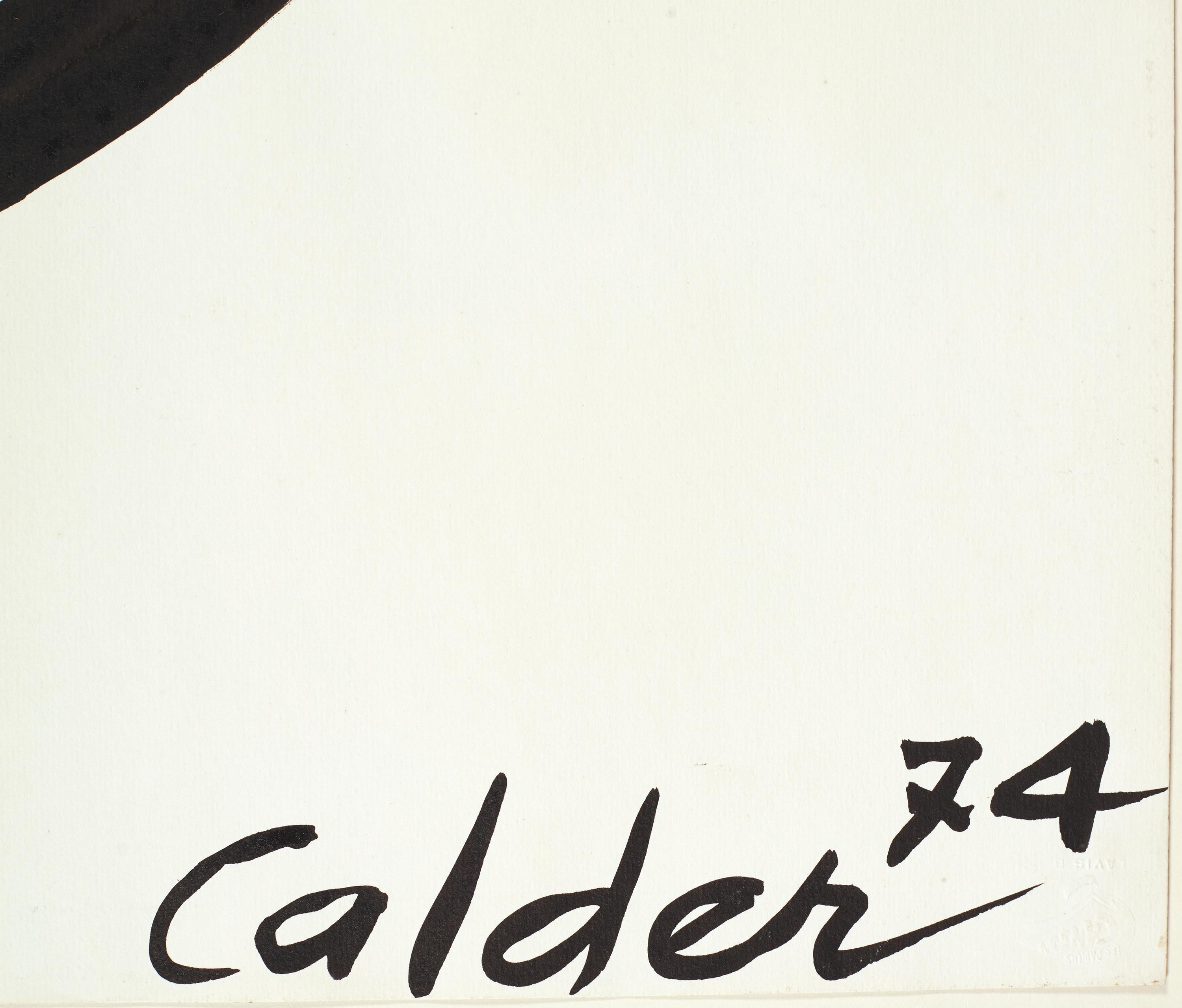 The Oval Spiral - Painting by Alexander Calder