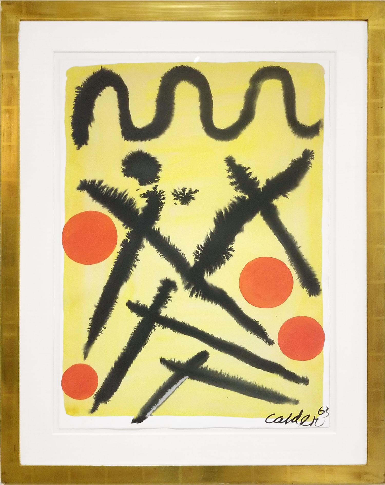 Abstract Painting di Alexander Calder - Vermi e sole