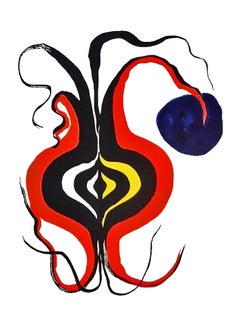 Retro Alexander Calder lithograph DerriÃ¨re le miroir (Calder prints) 