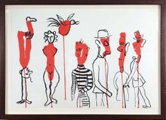 1966 Alexander Calder 'Derriere le Miroir No. 156' Surrealism Lithograph Framed