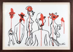 1966 Alexander Calder 'Derriere le Miroir No. 156' Surrealism Lithograph Framed