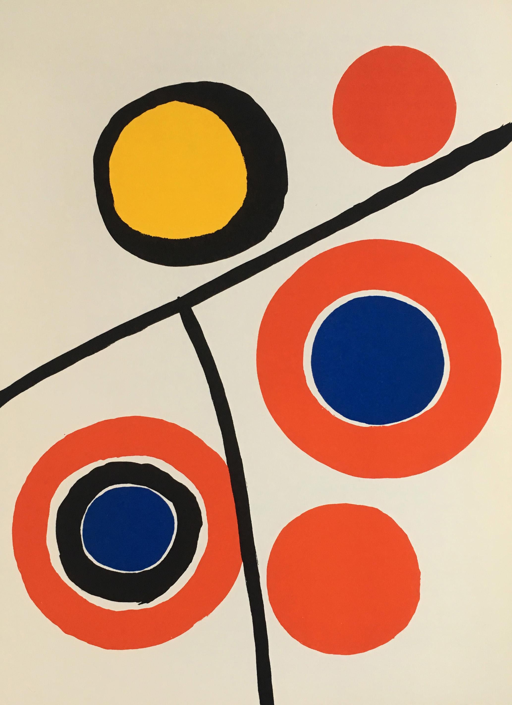 1970s Alexander Calder lithograph Derrière le miroir (Calder prints) For Sale 1