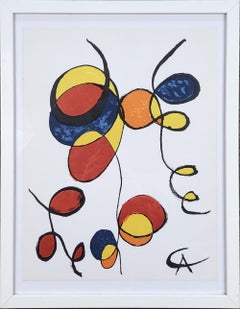 1974 Alexander Calder 'Spirales' Surrealism Lithograph Framed