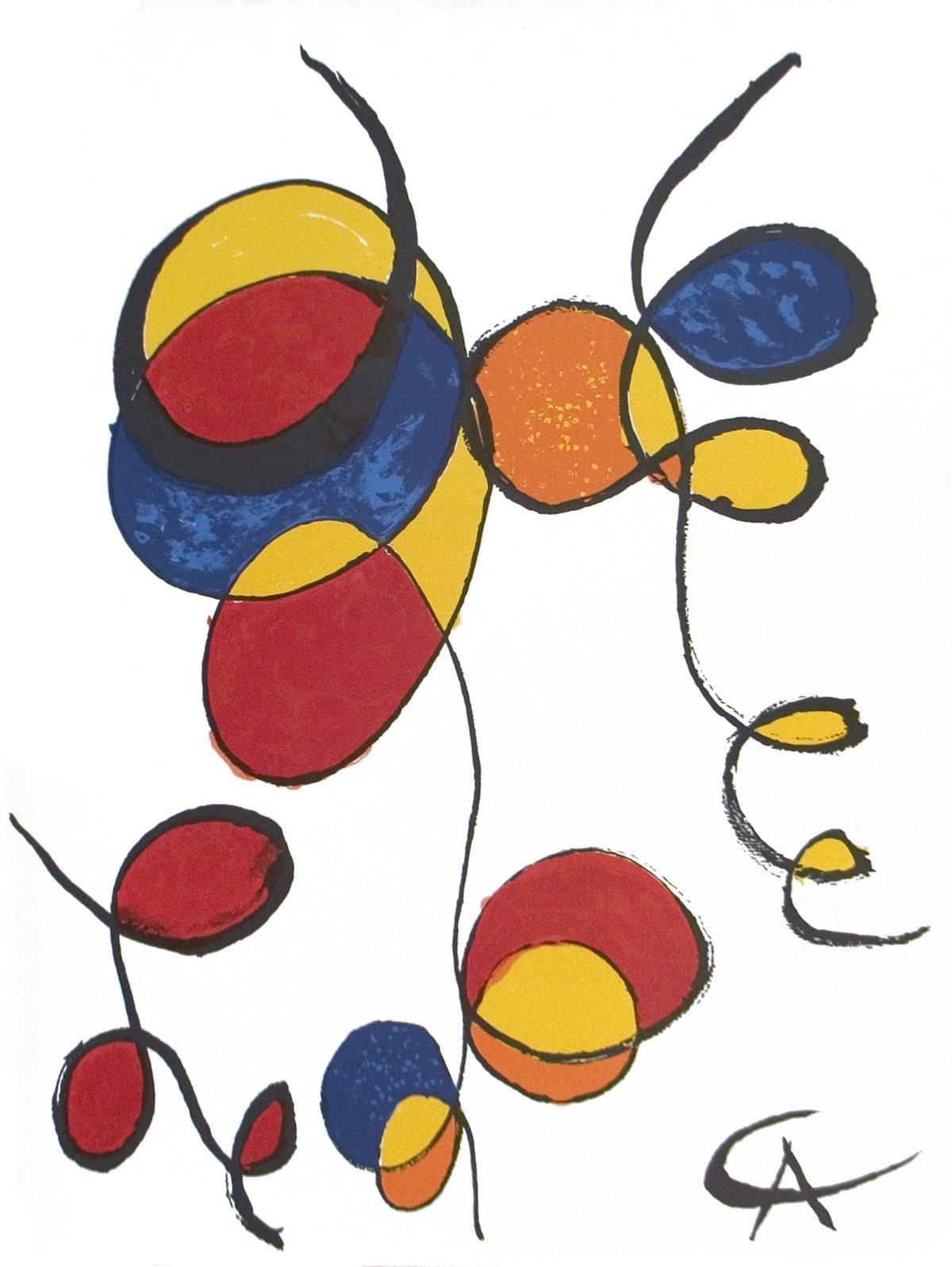 Paper Size: 15 x 11.5 inches ( 38.1 x 29.21 cm )
 Image Size: 15 x 11.5 inches ( 38.1 x 29.21 cm )
 Framed: No
 Condition: A: Mint
 
 Additional Details: First release lithograph titled Spirales by Alexander Calder, plate signed, not numbered.