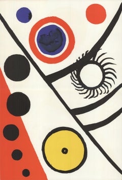 1976 Alexander Calder 'DLM no. 221 Page 12, 13' Surrealism Lithograph