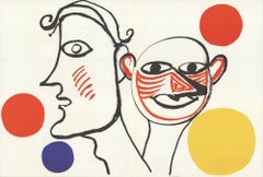 1976 Alexander Calder 'DLM no. 221 pages 4, 5' Surrealism Lithograph