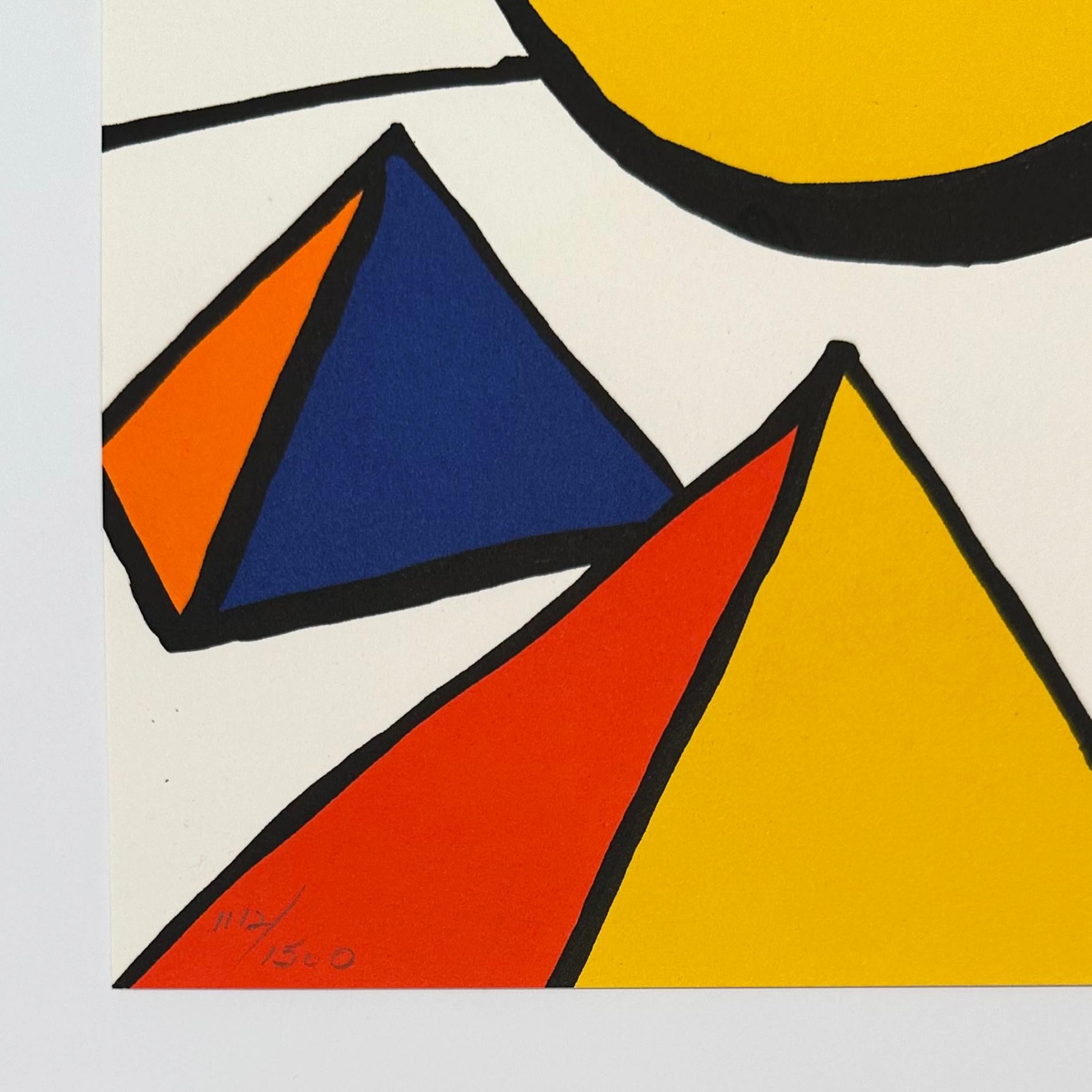 30th Anniversary of the World Federation of the United Nations - Orange Abstract Print by Alexander Calder