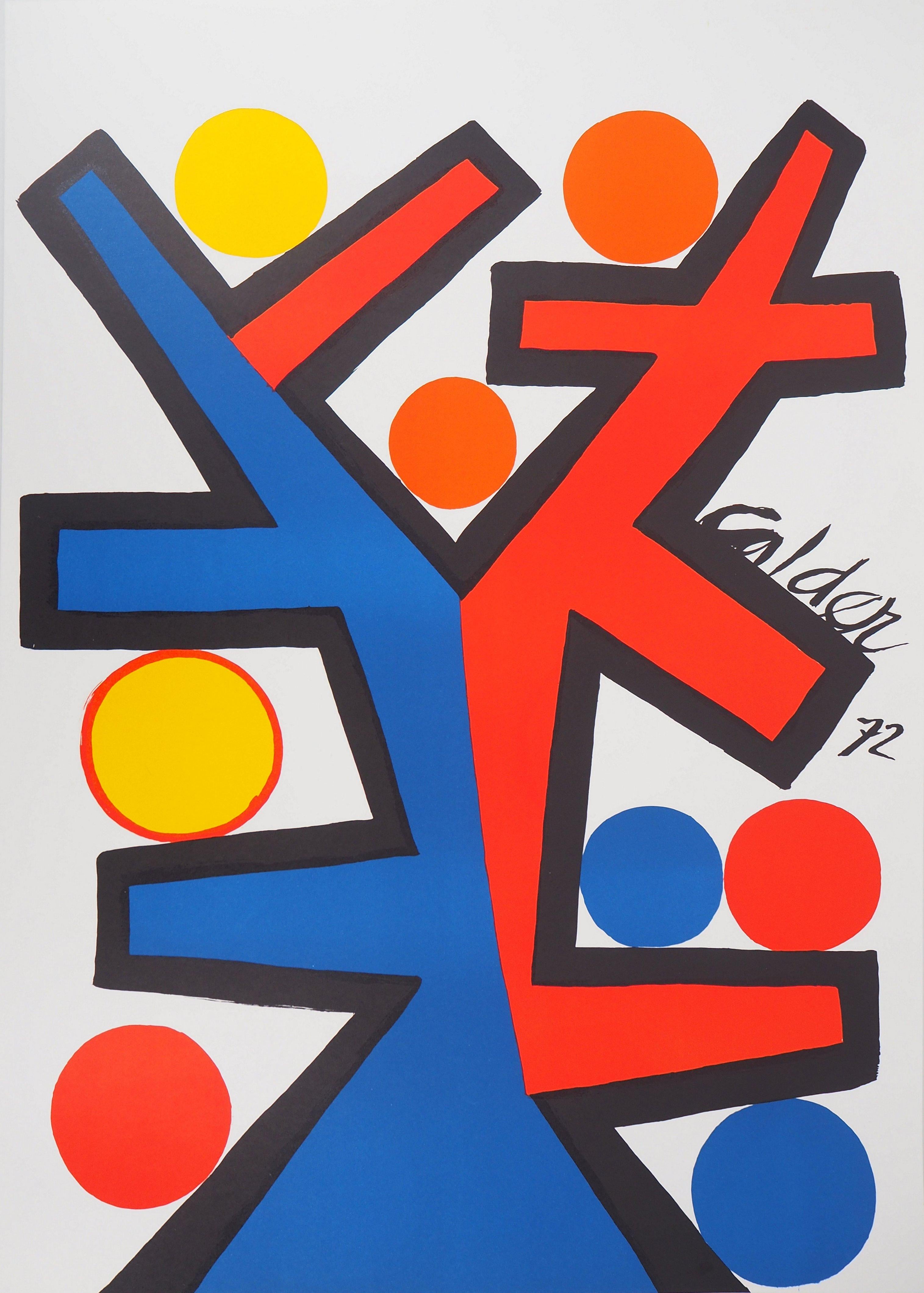Alexander Calder Abstract Print - Abstract Composition (Assymetric) - Original Lithograph