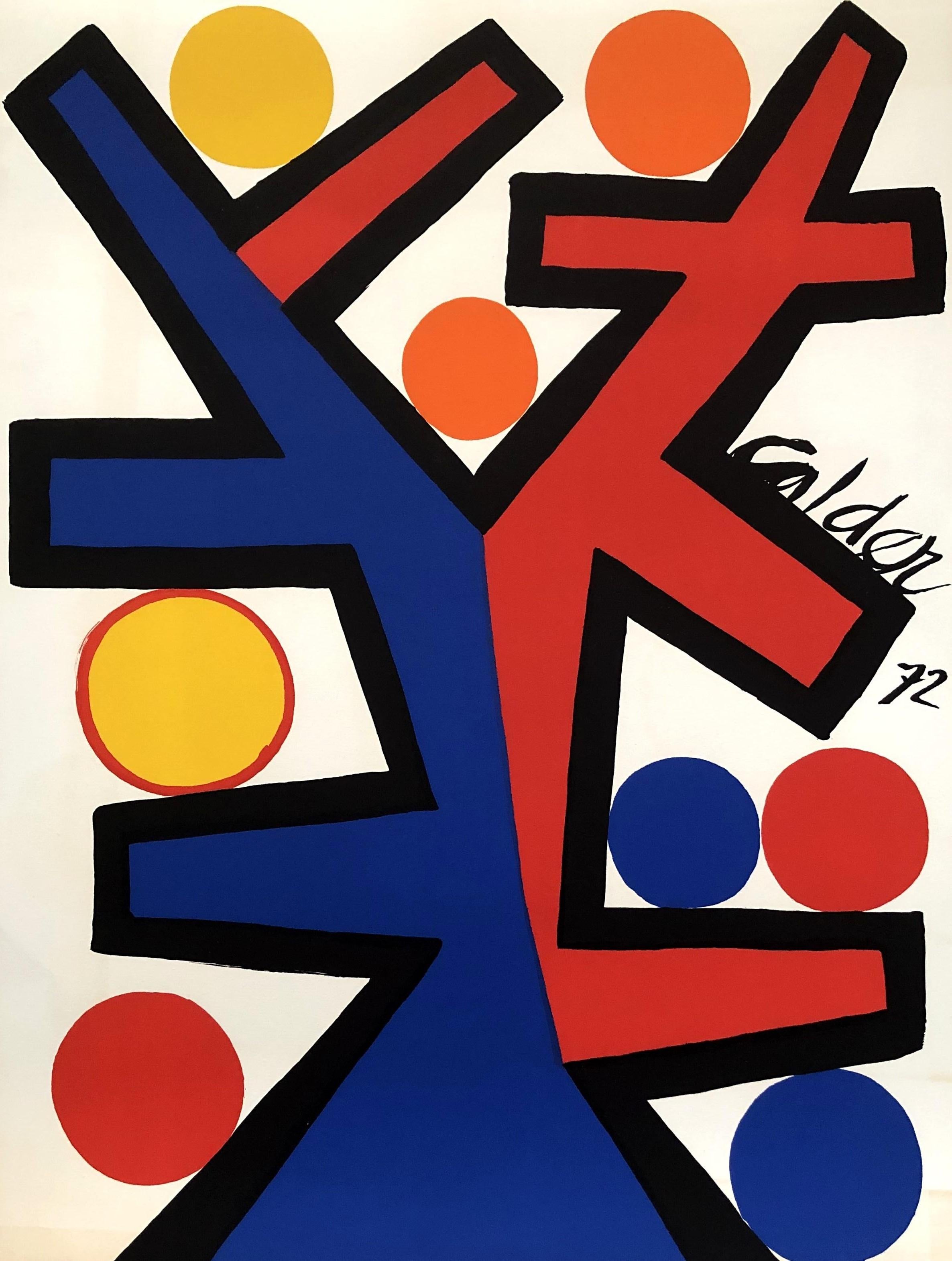 Abstract Composition - Original Lithograph - Signed in the plate - Print by Alexander Calder