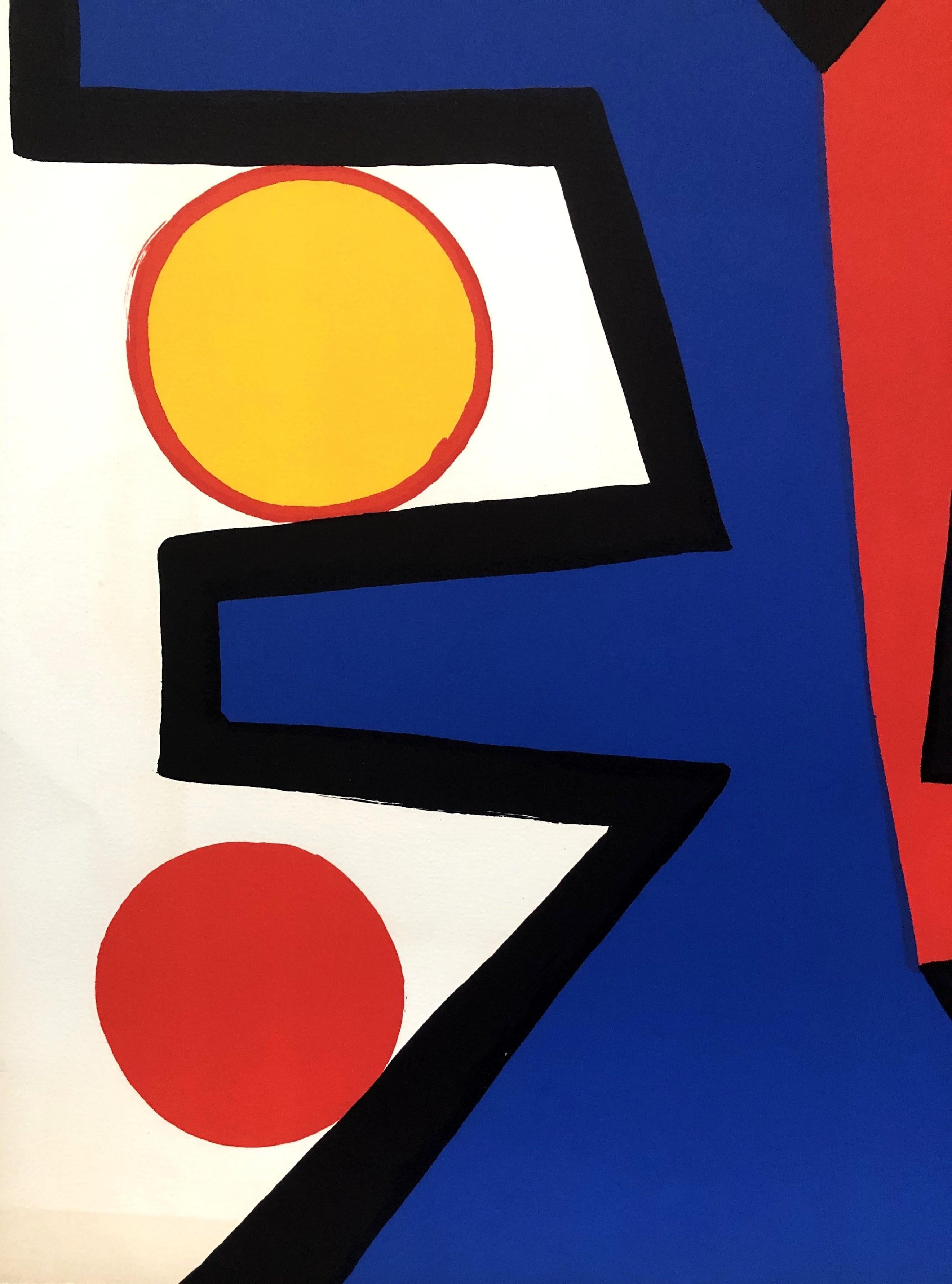 Alexander CALDER
Abstract Composition

Original lithograph, 1972
Signed in the plate
On Arches vellum, size 81 x 57 cm (c. 31.9 x 22.4 in)
Very good condition, paper lightly browned at the lower corners