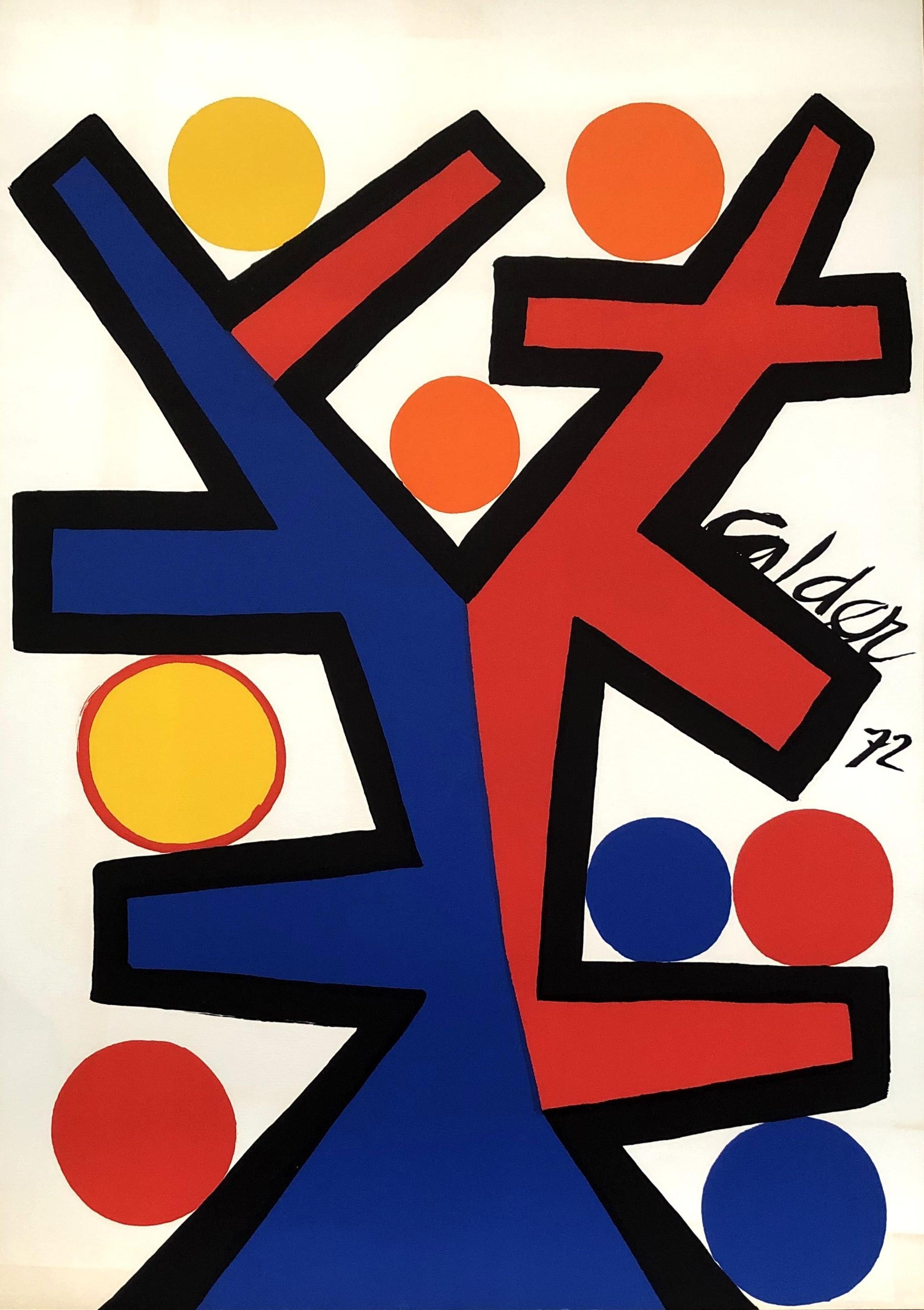 Alexander Calder Abstract Print - Abstract Composition - Original Lithograph - Signed in the plate