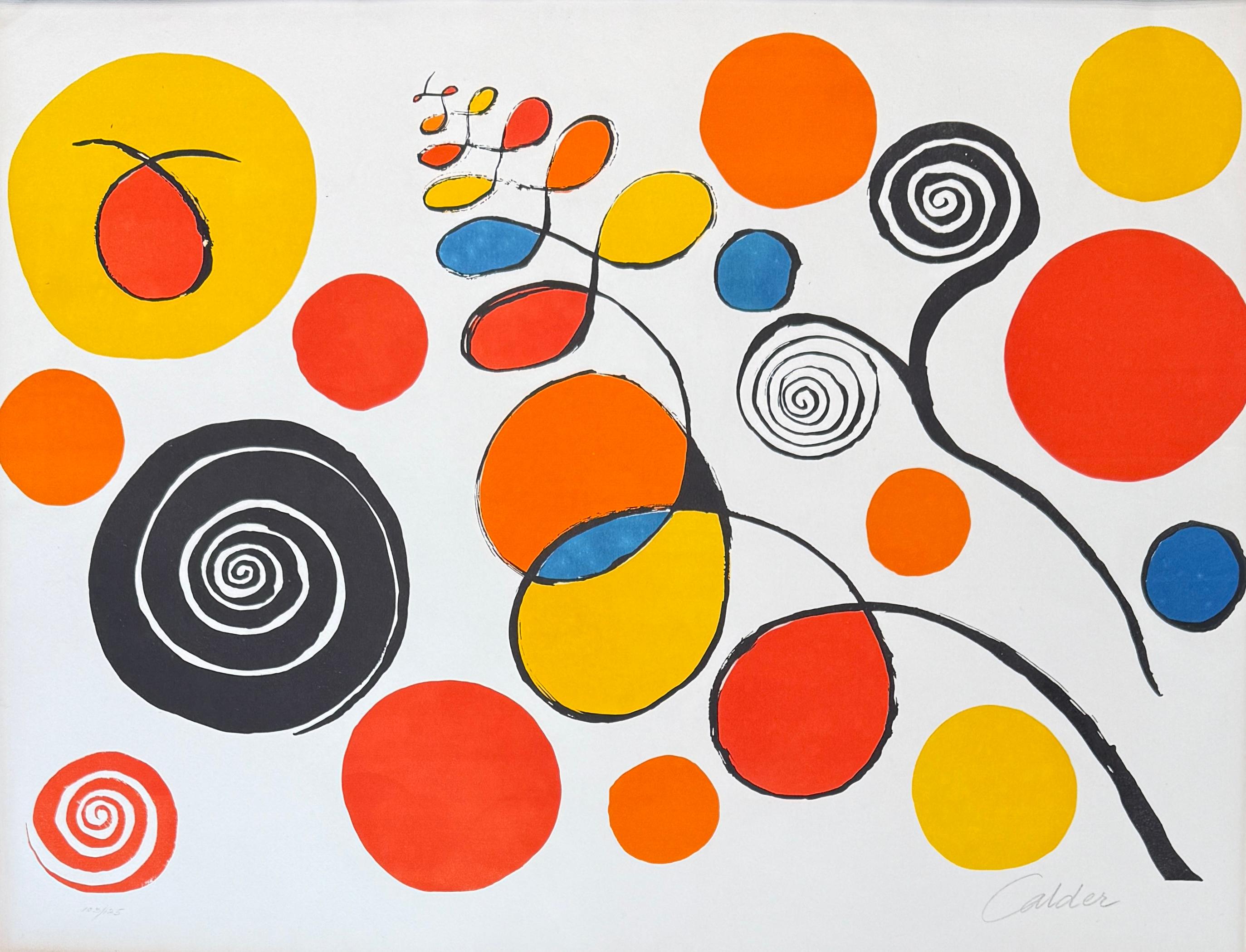 Alexander Calder (1898 - 1976) - Blaue Sonne EA - Farblithographie auf Papier - 1960 im Angebot 1