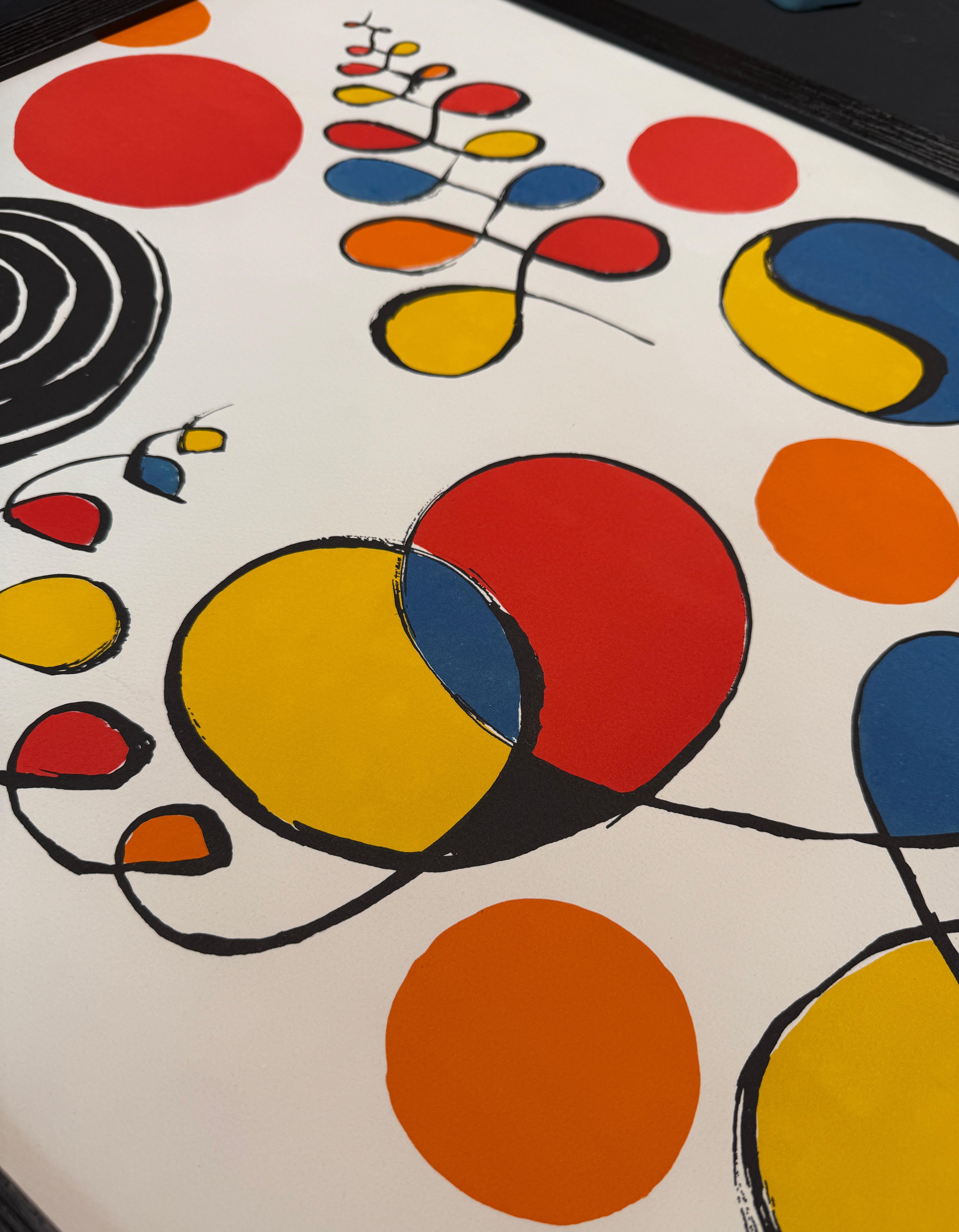 Alexander Calder (1898 - 1976) - Floating Helix -color lithograph on paper- 1976 For Sale 3