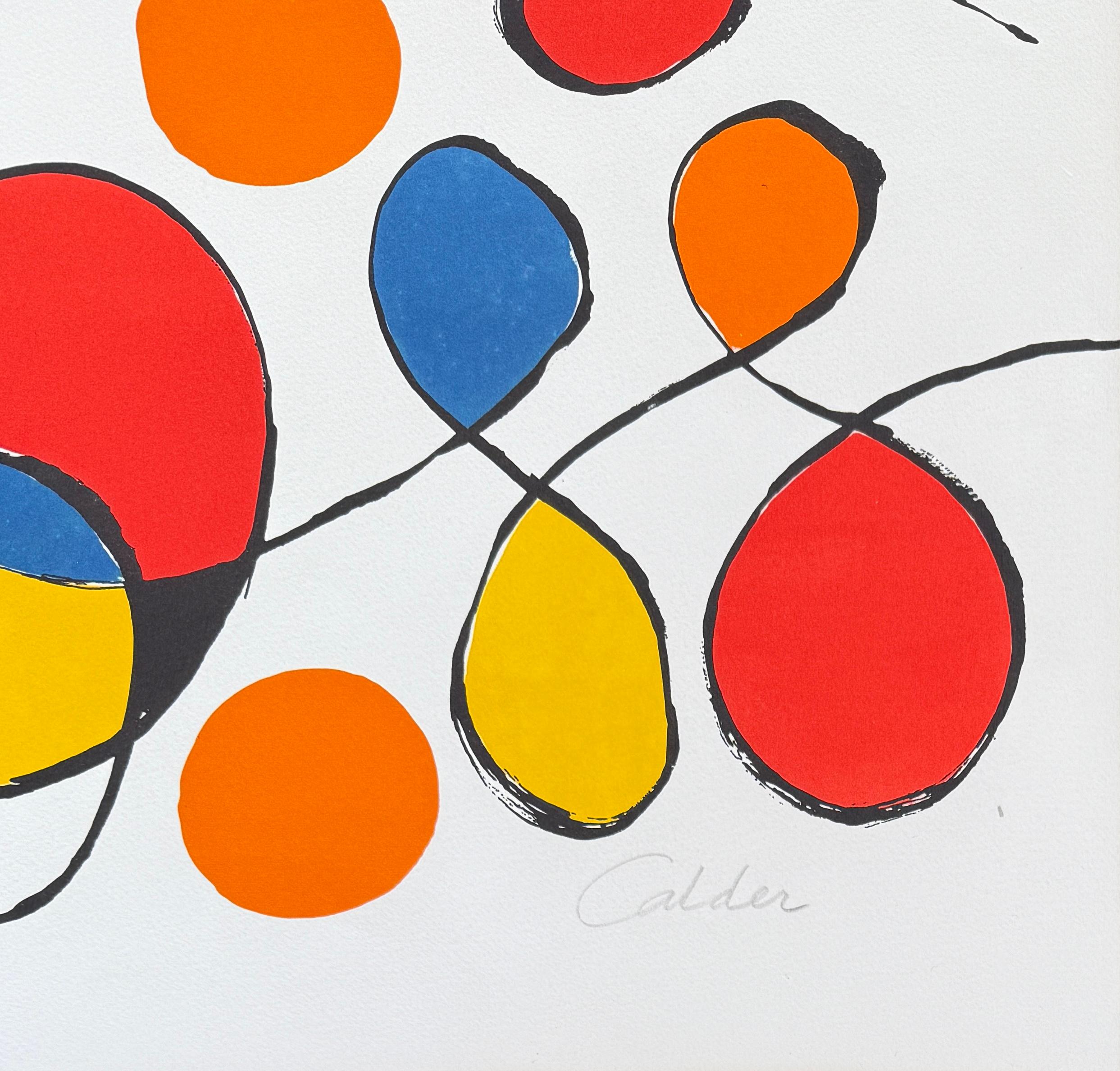 Alexander Calder (1898 - 1976) - Floating Helix -color lithograph on paper- 1976 For Sale 5