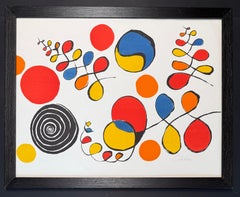 Alexander Calder (1898 - 1976) - Floating Helix -color lithograph on paper- 1976