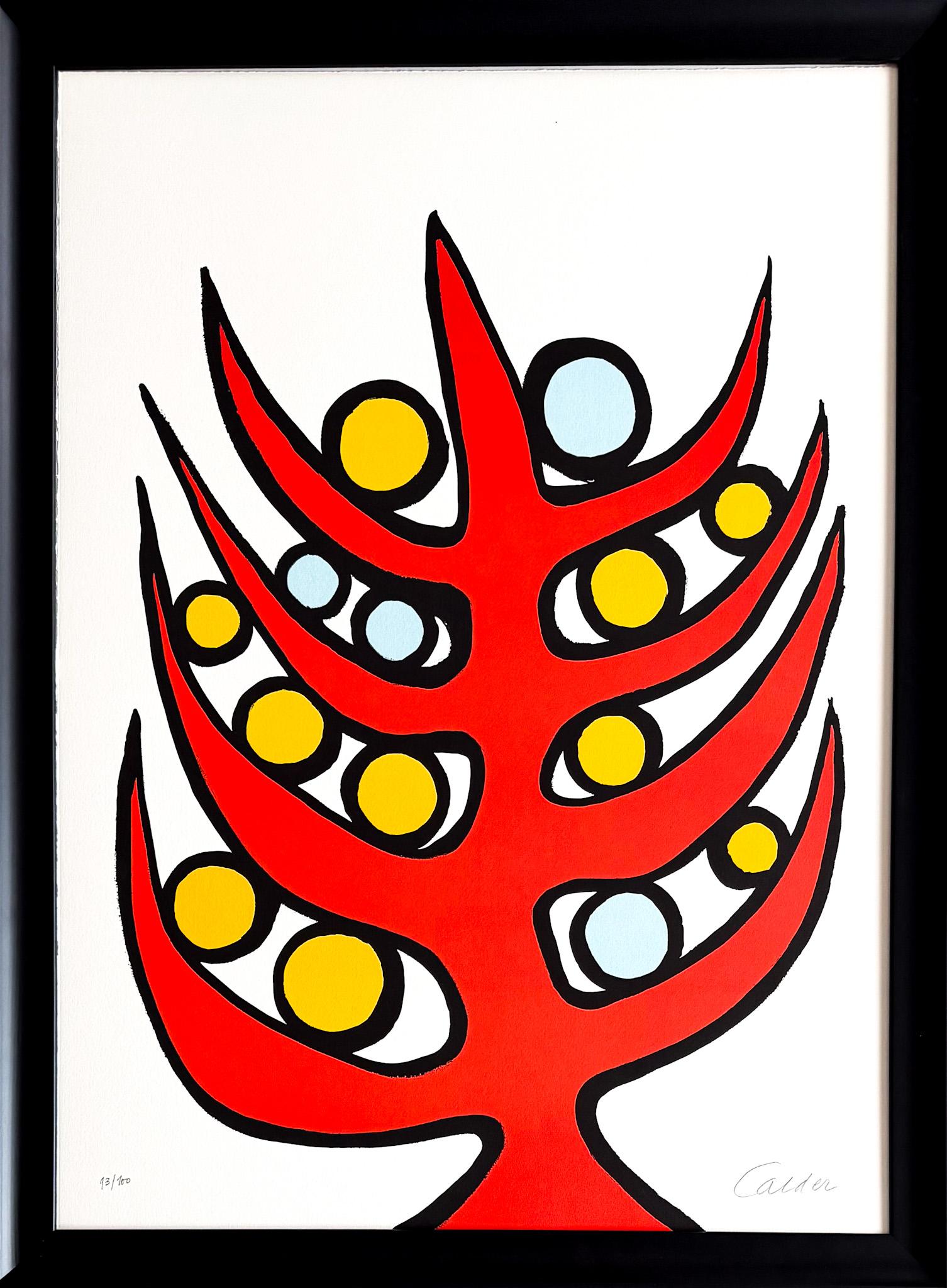 Color lithograph on paper, edited in 1975.
Limited edition of 100 copies, numbered 93/100 in lower left corner.
Hand-signed by artist in pencil in the lower right corner.

Paper size: 88.5 × 64 cm
Very good conditions.

A regular certificate of
