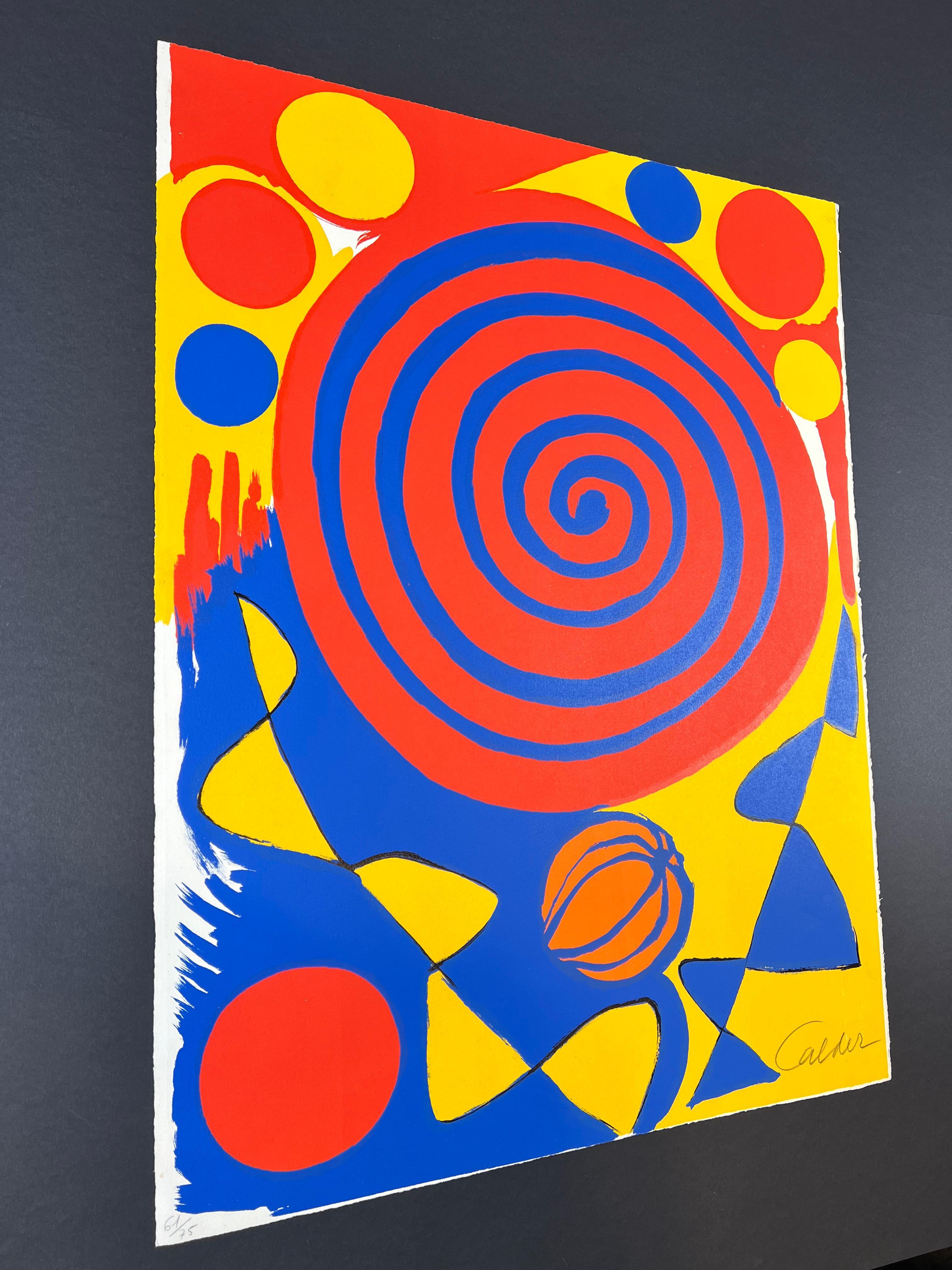 Alexander Calder ( 1898 – 1976 ) – Magie éolienne – hand-signed lithography 1972 3