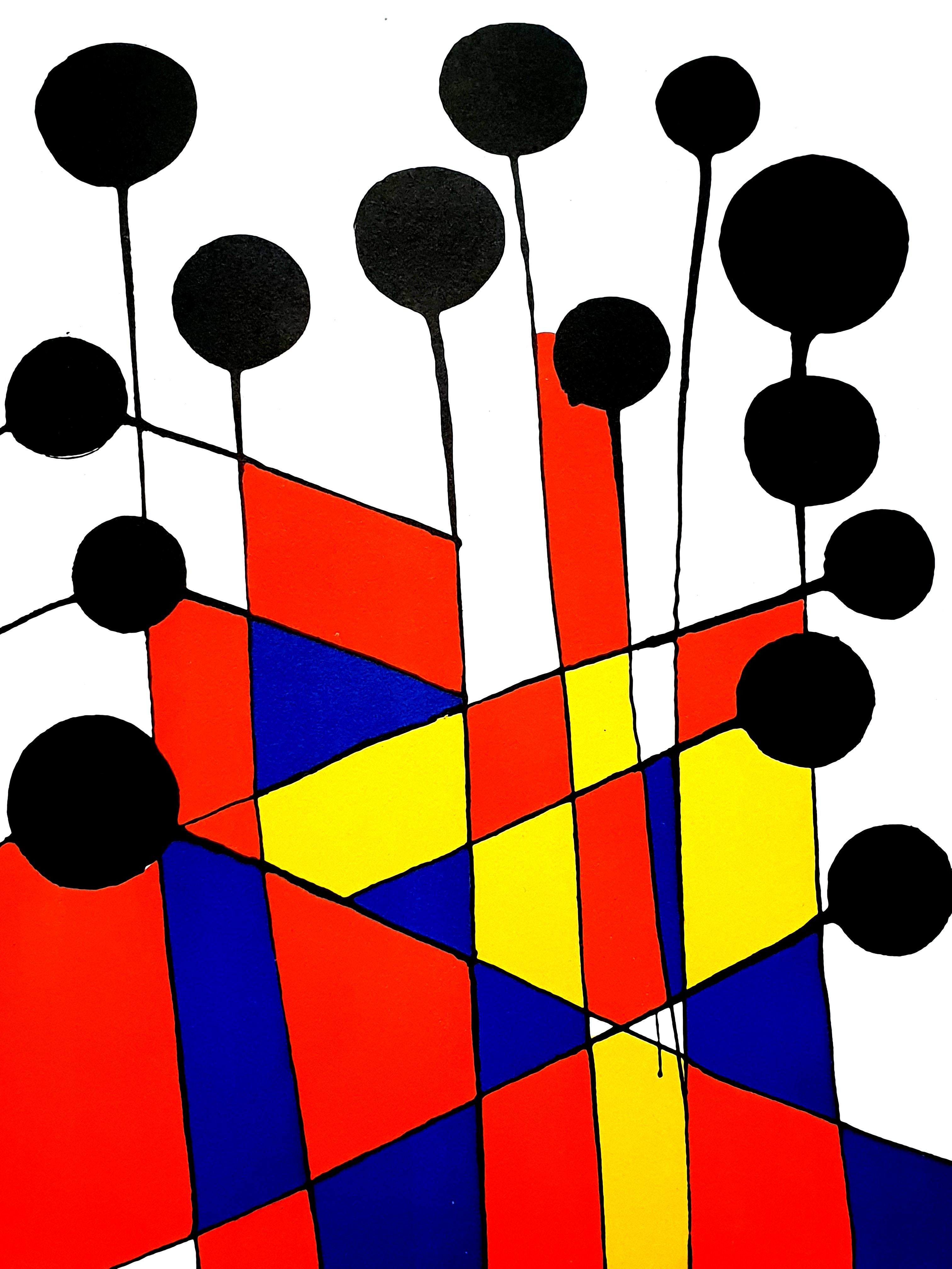 Alexander Calder - Original Lithographie - Komposition 
Bunte Abstraktion 
1971 
Die Zeitschrift „XXe Siecle“ aus dem Jahr 
Unsignierte Ausgabe 
Abmessungen: 32 x 24 cm 
Ausgabe: G. di San Lazzaro. 

Alexander Calder (1898 - 1976) 

Der