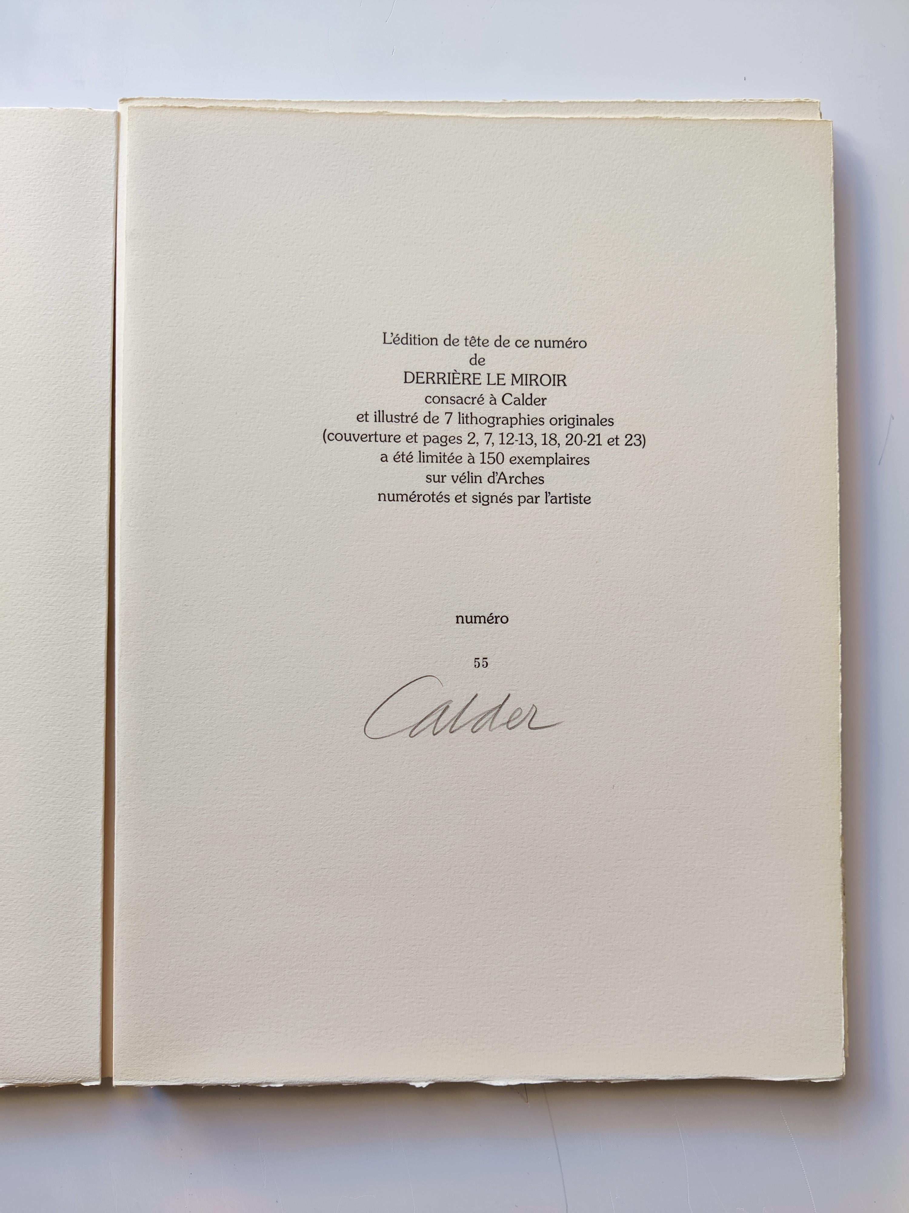 Alexander Calder -- Derriere Le Miroir, 1975 For Sale 2